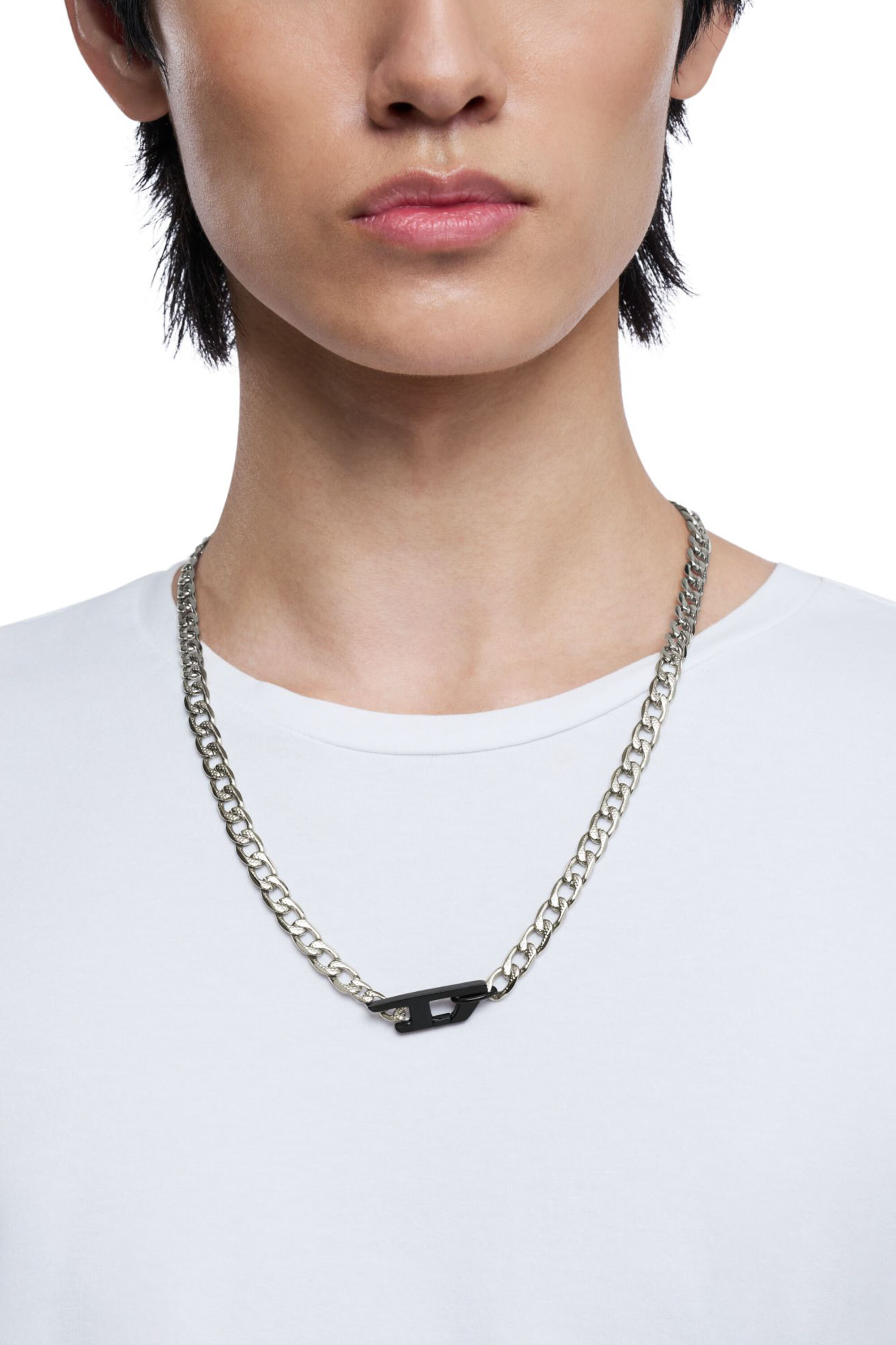 Diesel - DX1636931 JEWELLERY, Collier en acier inoxydable bicolore Mixte in Gris argenté - 4