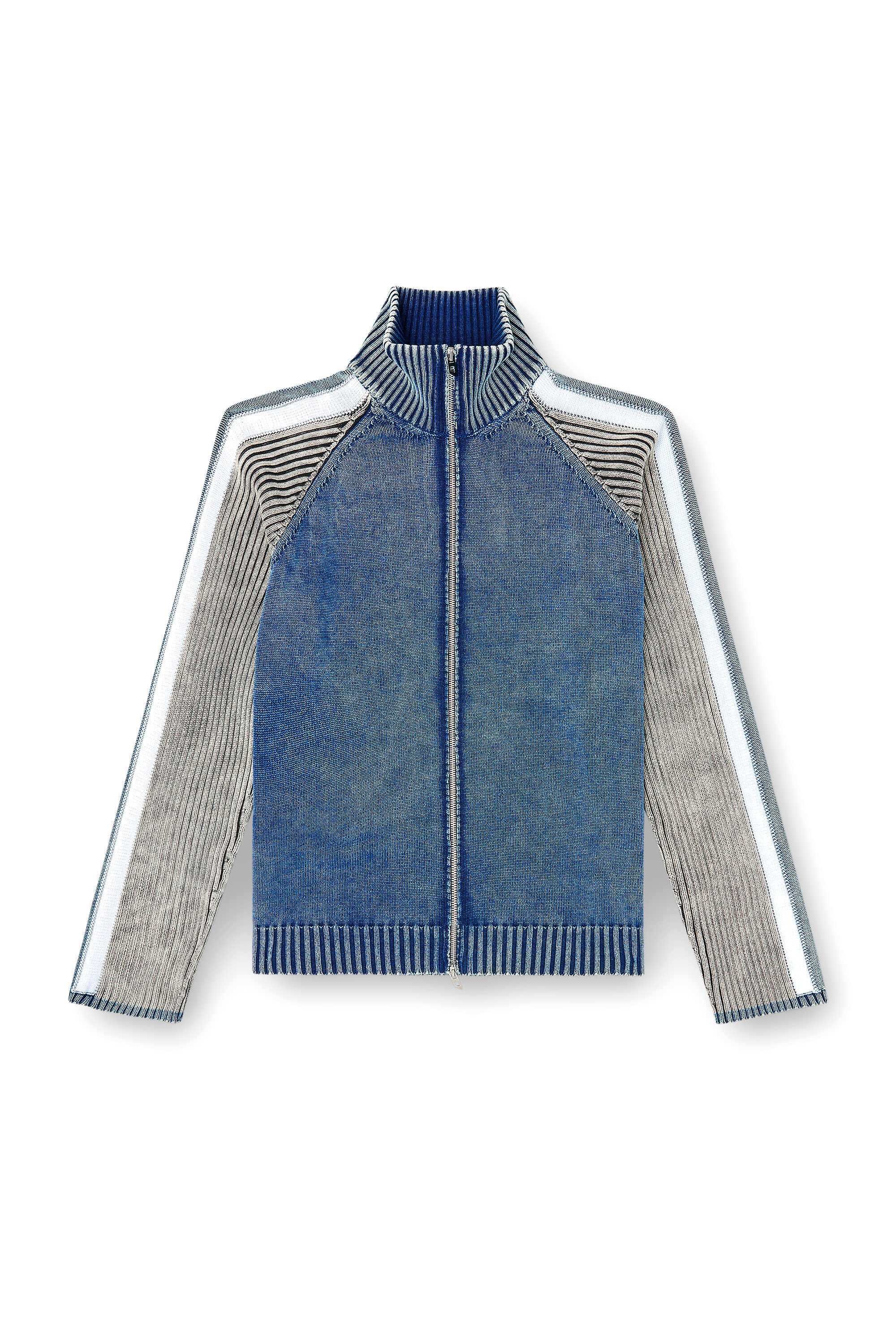 Diesel - K-HERONIMO, Cardigan con zip e bande sportive Uomo in Multicolor - 2