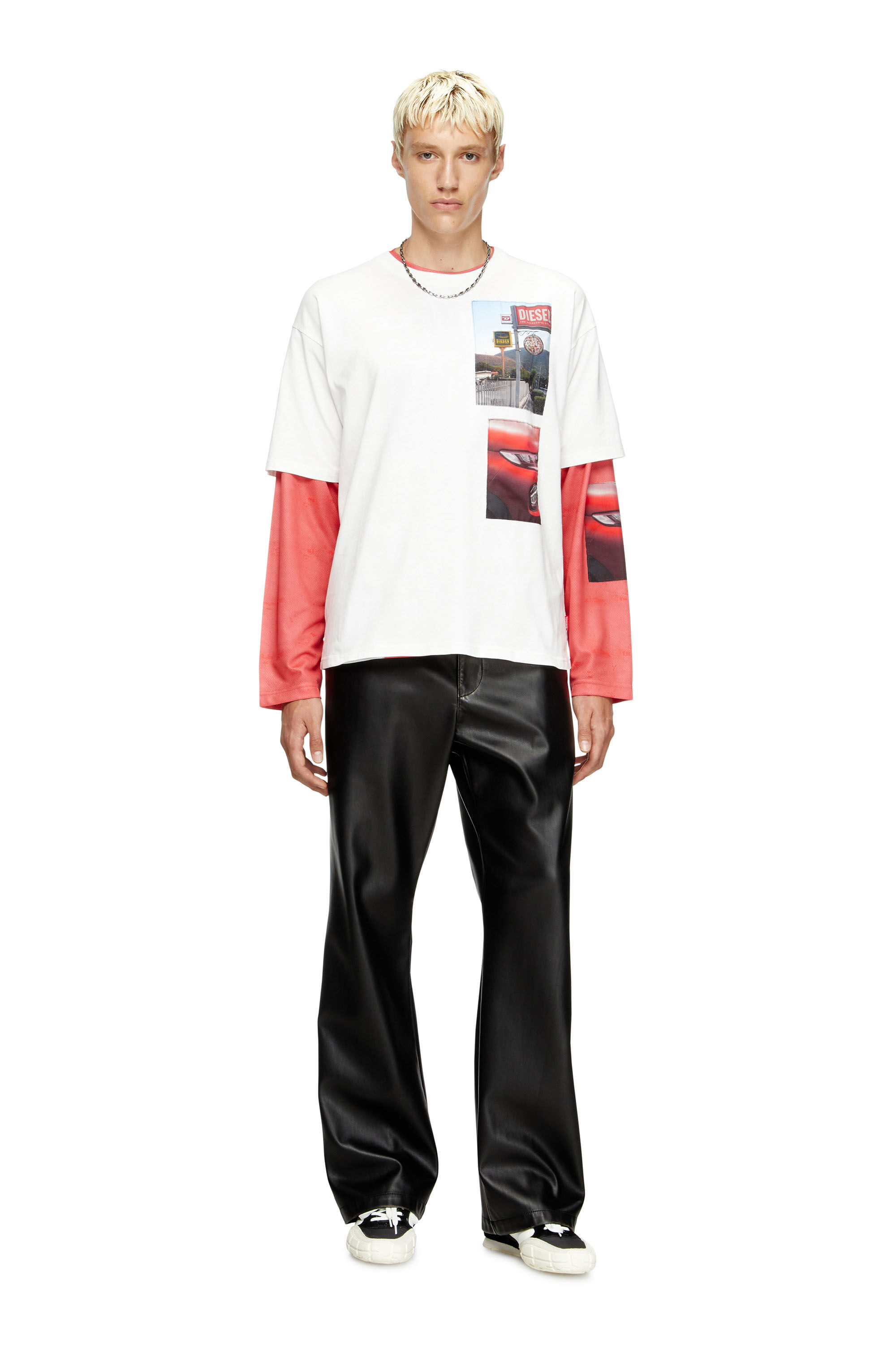 Diesel - T-BOXT-T3, T-shirt con patch fotografiche Uomo in Bianco - 1