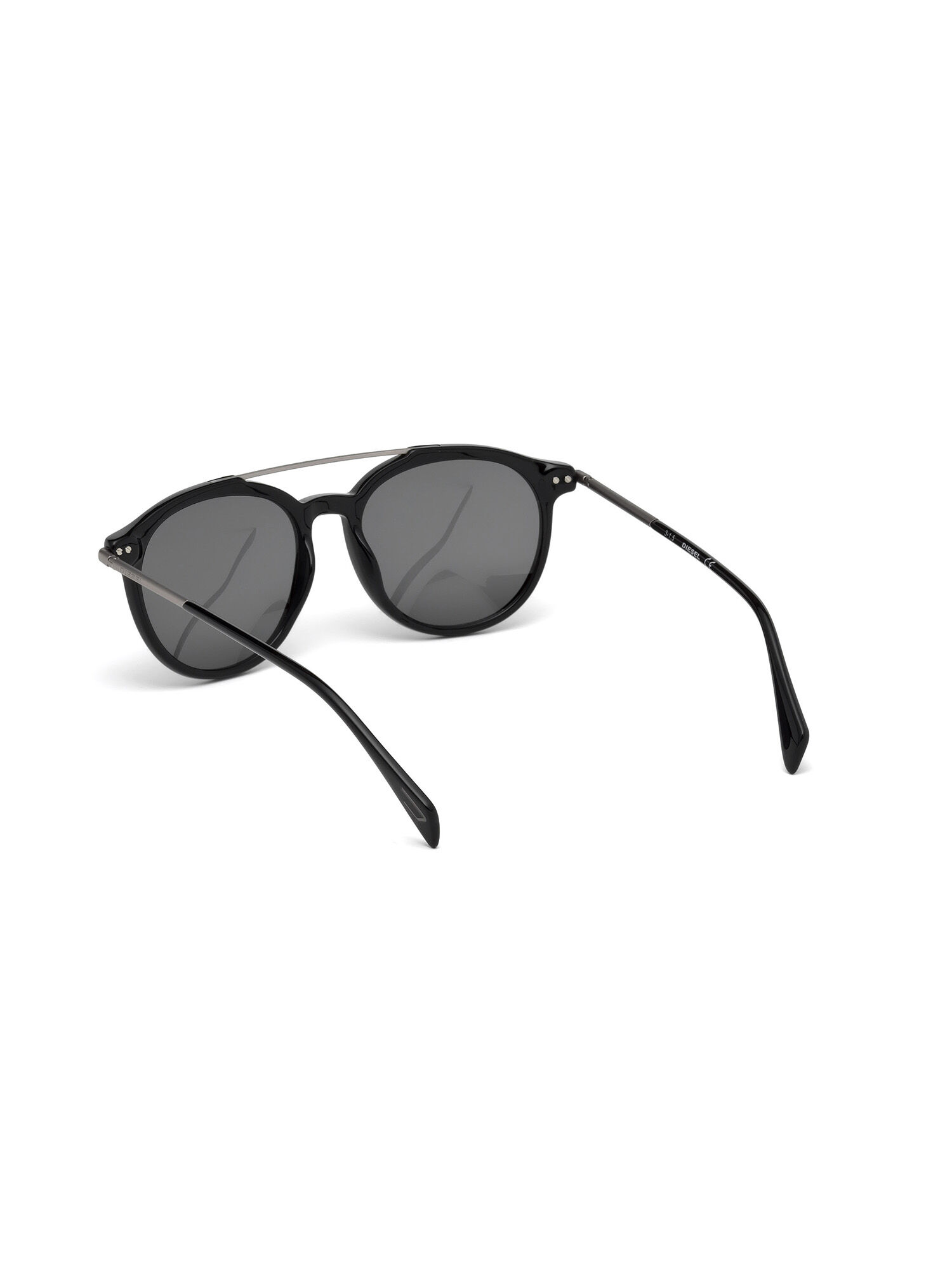 Diesel - DM0188, Unisex Vintage-Sonnenbrille mit Metalldetails in Schwarz - 2