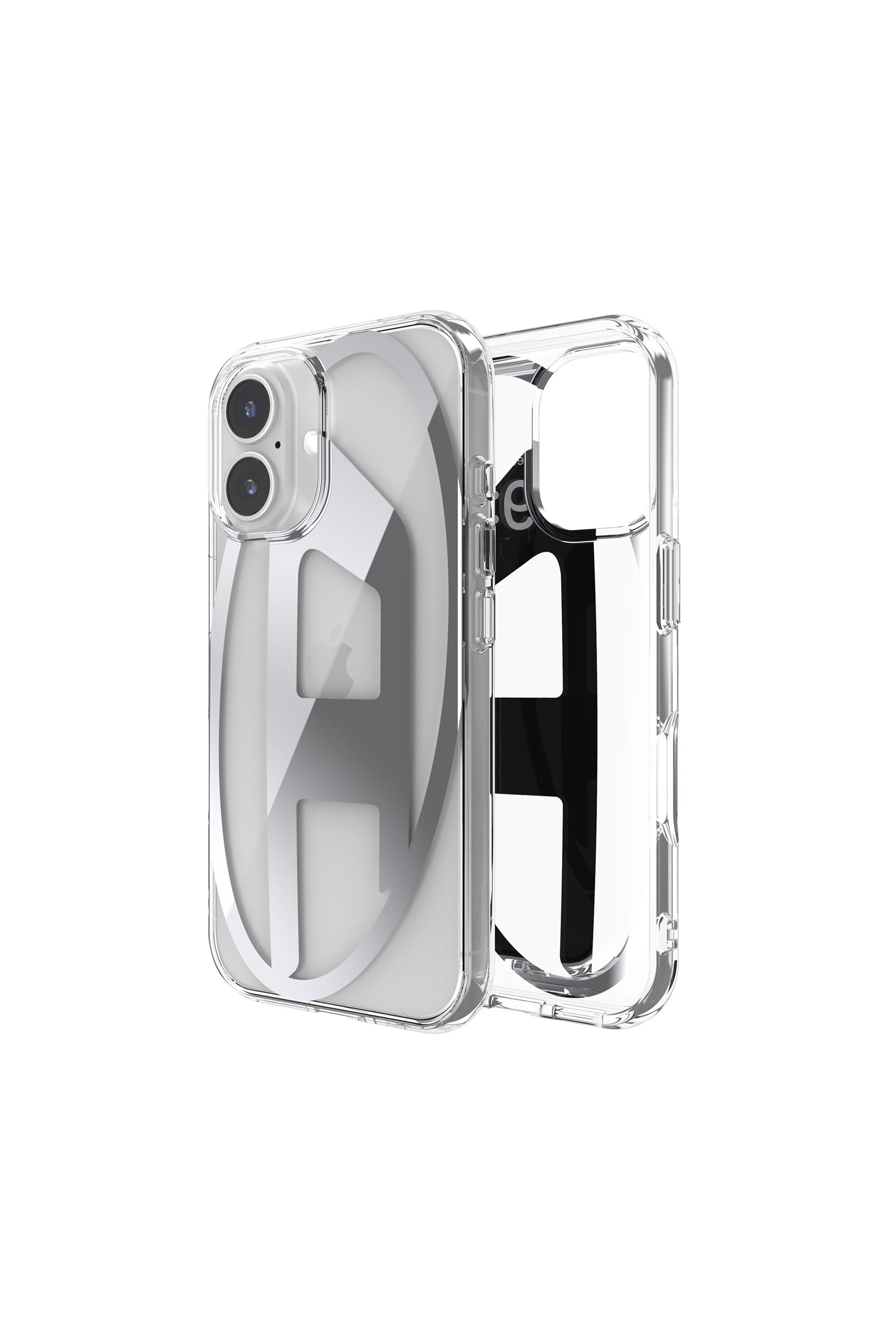 Diesel - 60139 AOP CASE, Unisex Oval D Mirror Case for iP 16 in Silber - 1