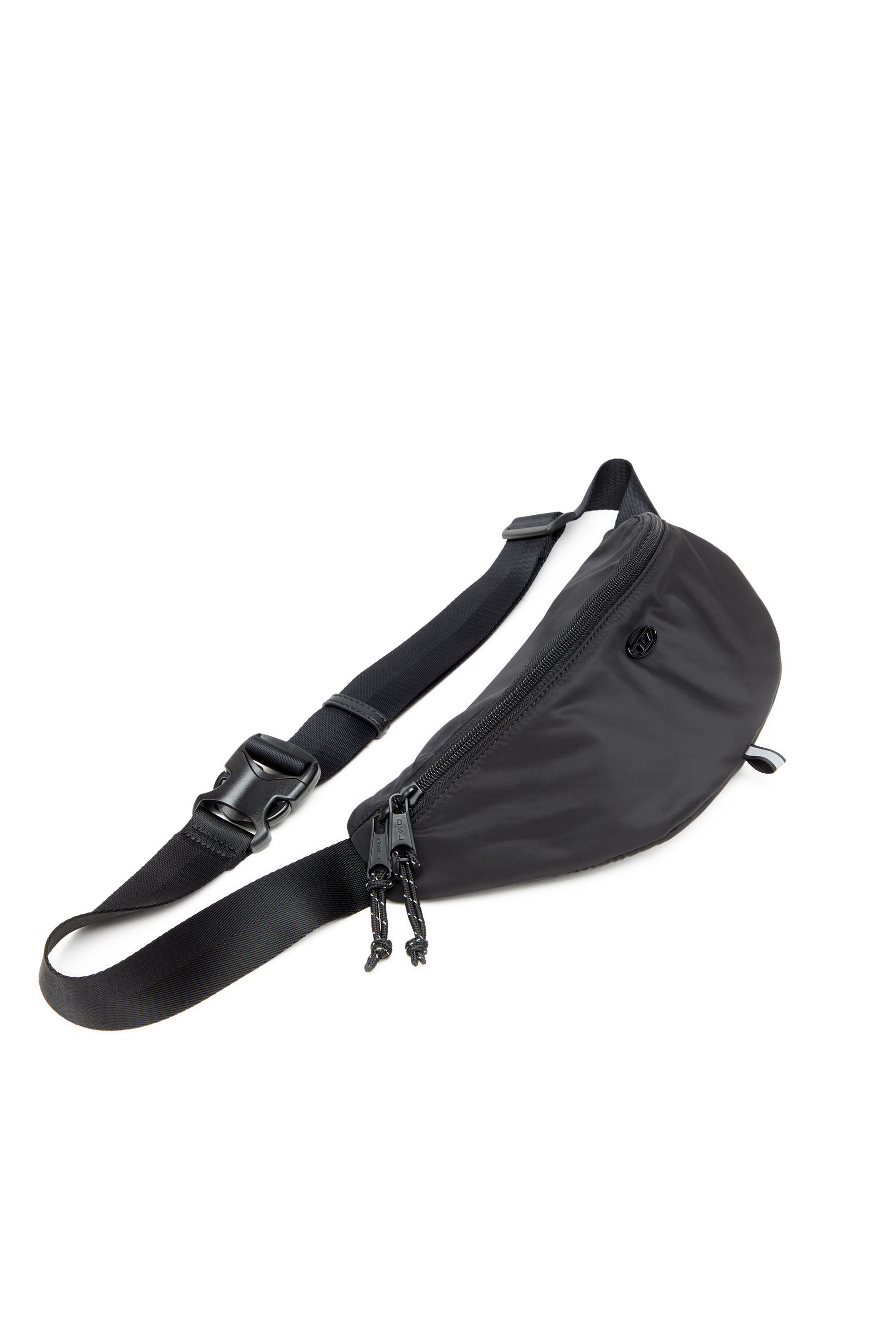 Diesel - D-PACK BELTBAG X, D-Pack-Belt bag in tessuto effetto raso Uomo in Nero - 5
