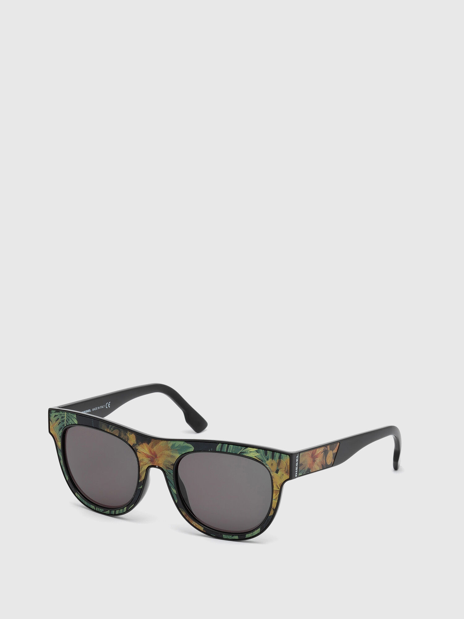 Diesel - DM0160, Unisex Innovative Sonnenbrille in dynamischer Optik in Schwarz/Orange - 4