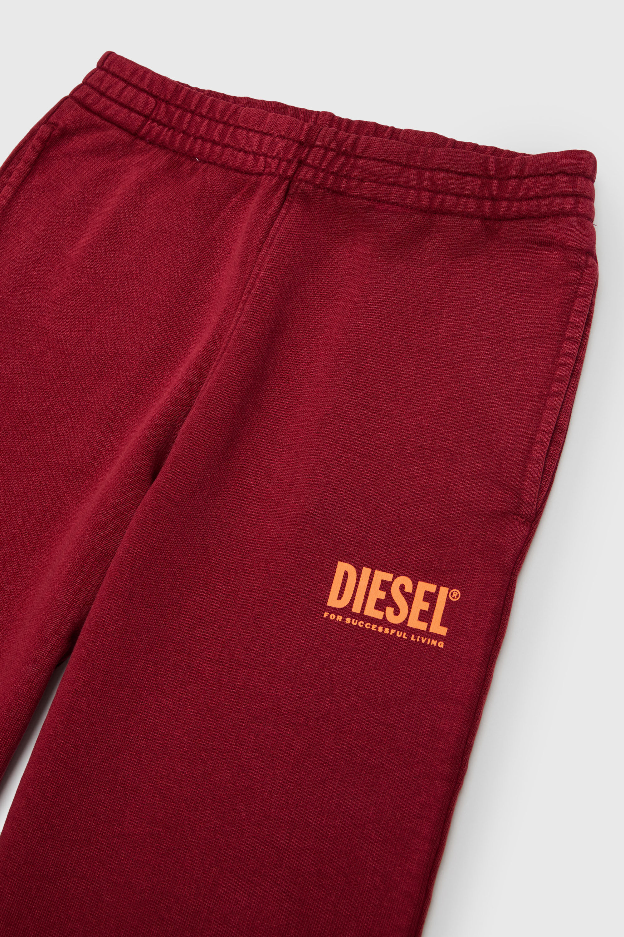 Diesel - PTISEL, Herren Sweatpants aus Baumwolle mit Logo-Print in Rot - 3