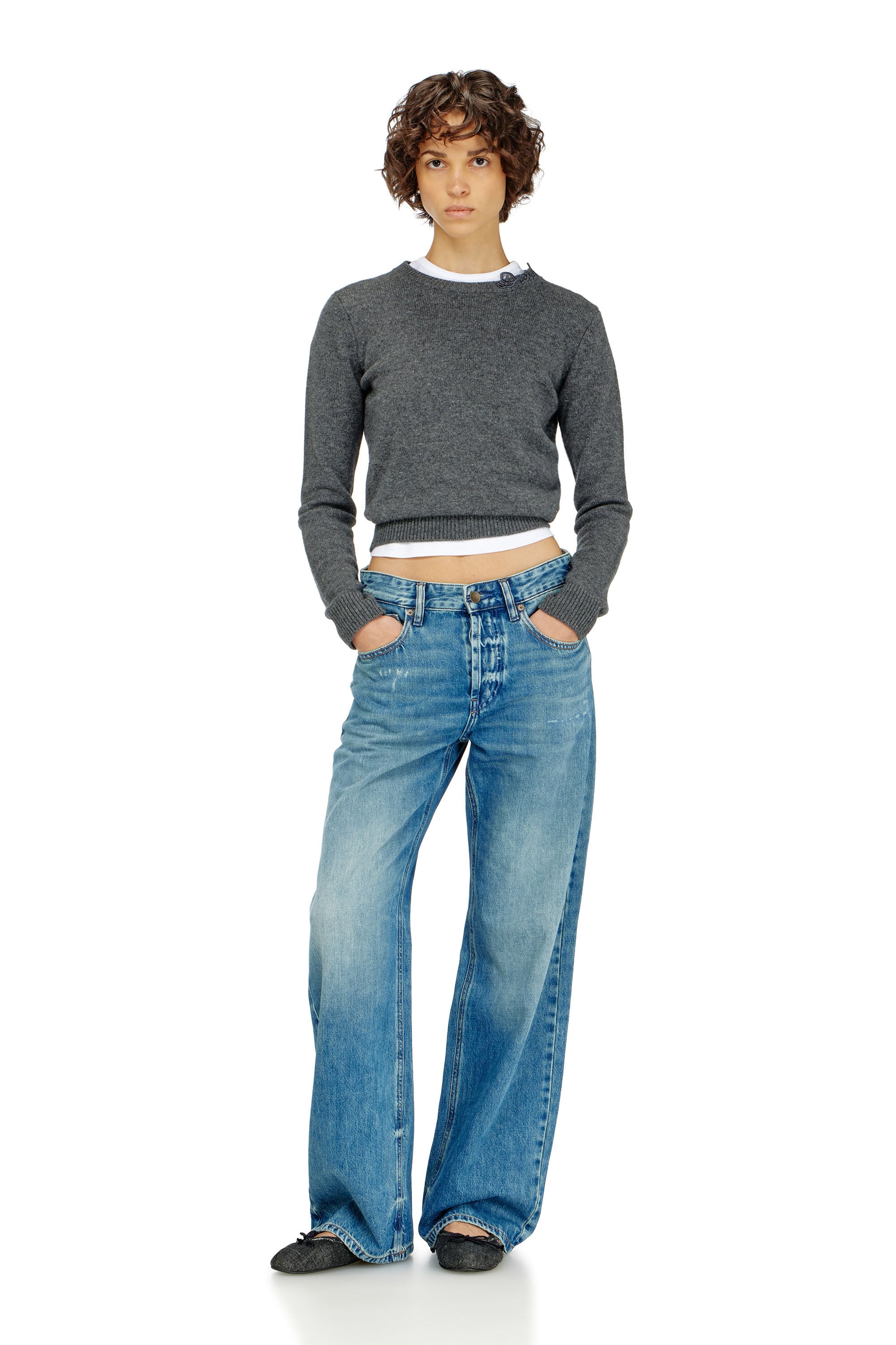 Diesel - Damen Relaxed Jeans 1990 D-Waigee 0TJDI, Mittelblau - 5