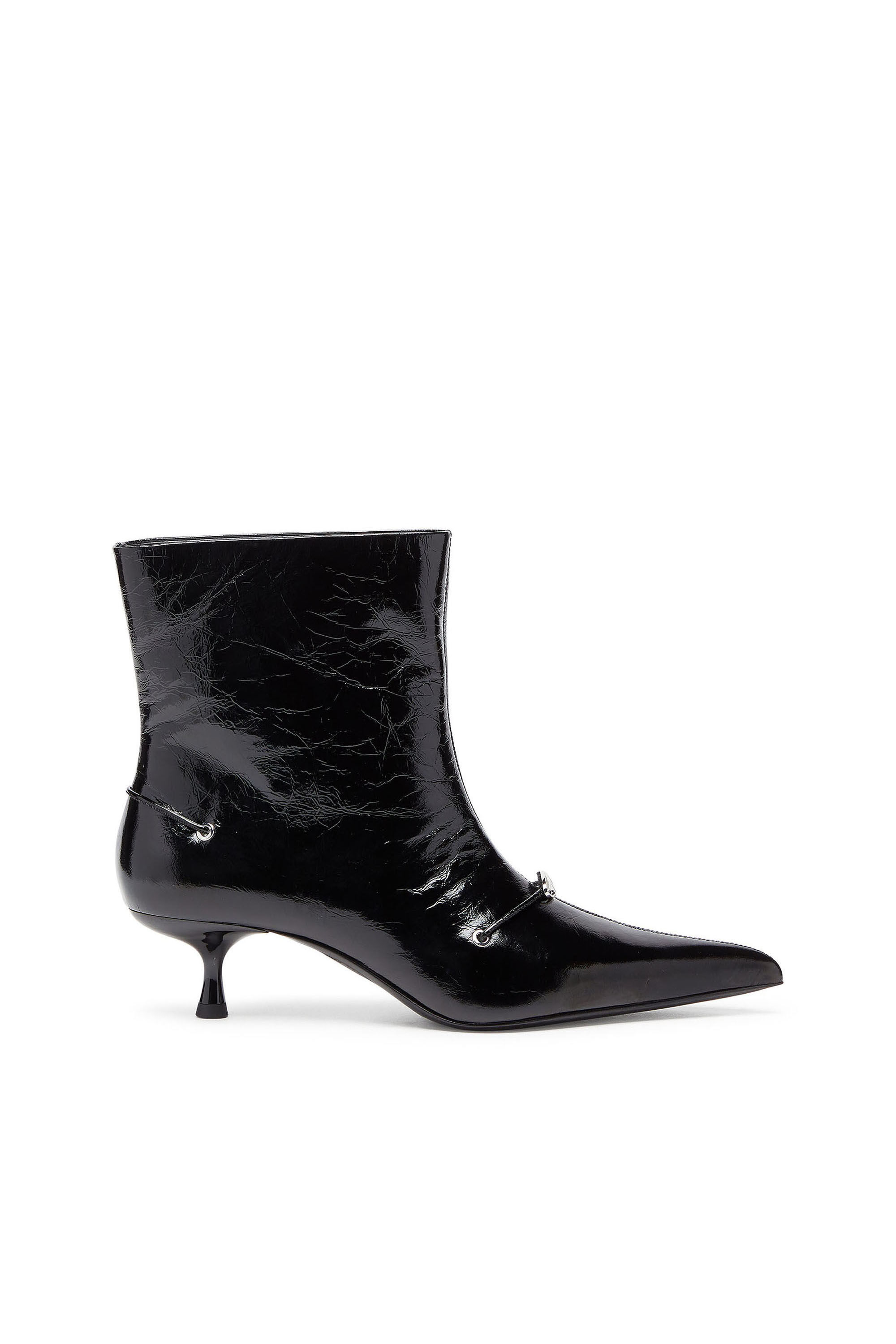 Diesel - D-JEWELS  40 TUBE, D-Ten&Half - Bottines en cuir naplak Femme in Noir - 1
