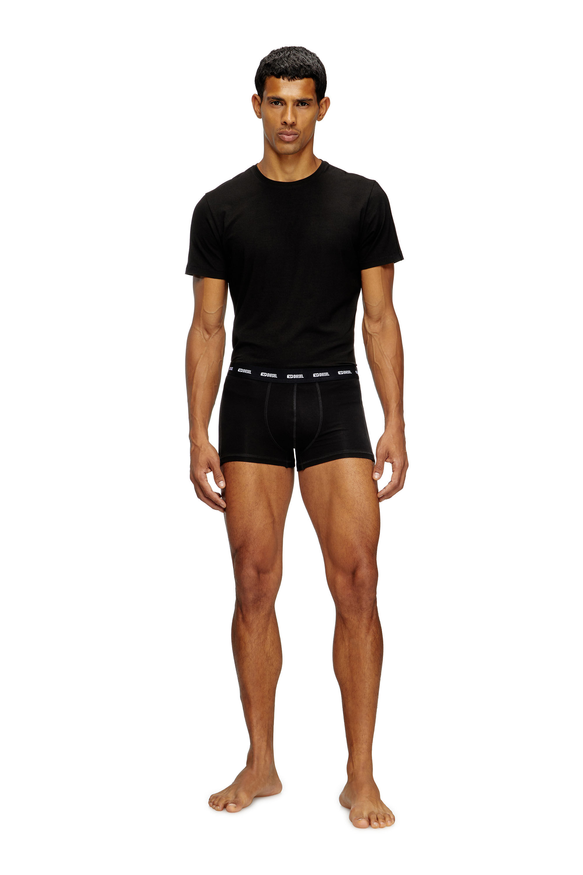 Diesel - RANDAL-D-MONO-2PACK, Set da due T-shirt in jersey fluido Uomo in Nero - 1