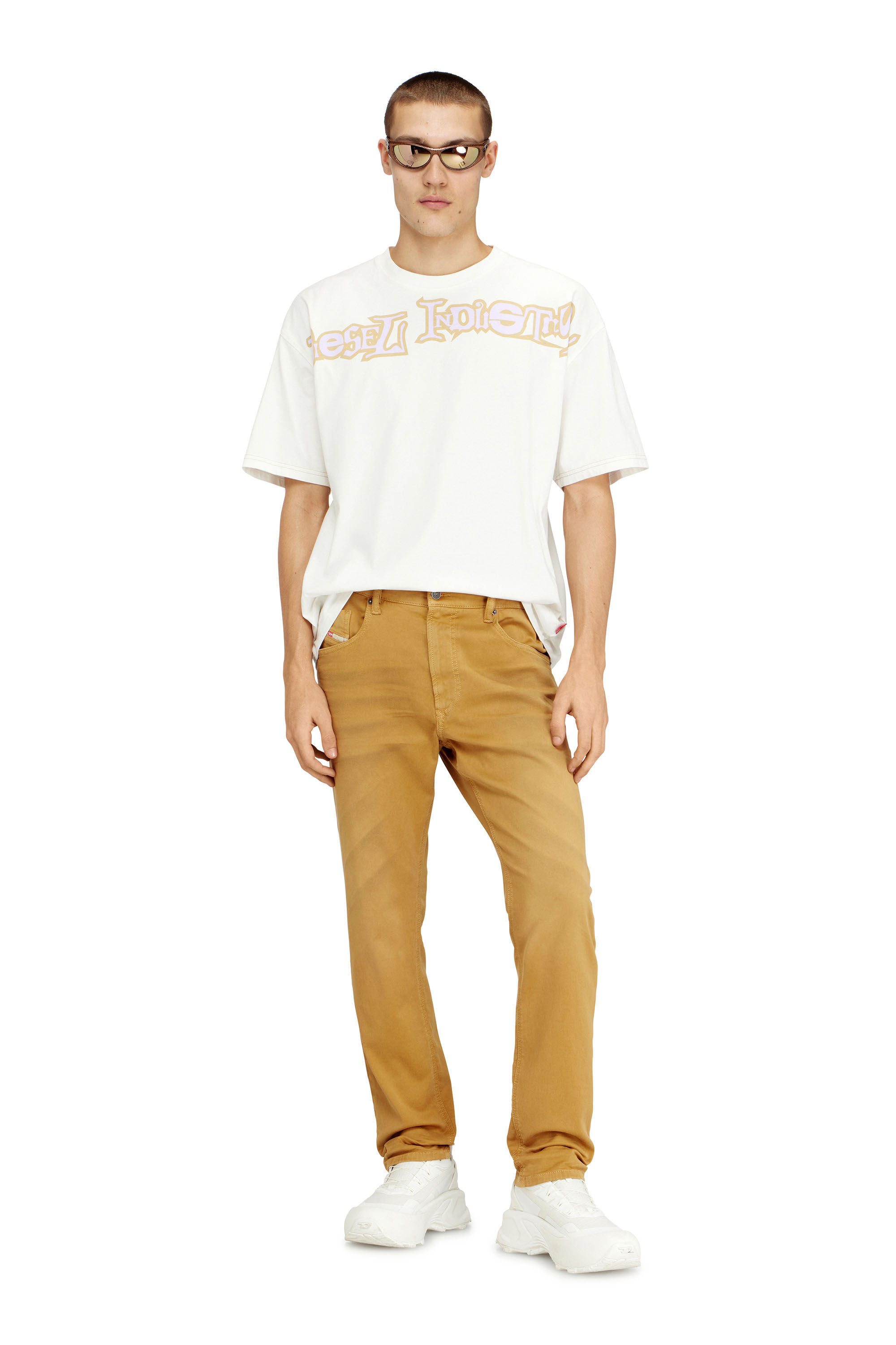 Diesel - Man's Regular 2032 D-Krooley-BW Joggjeans&reg; 0670M, Beige - 1