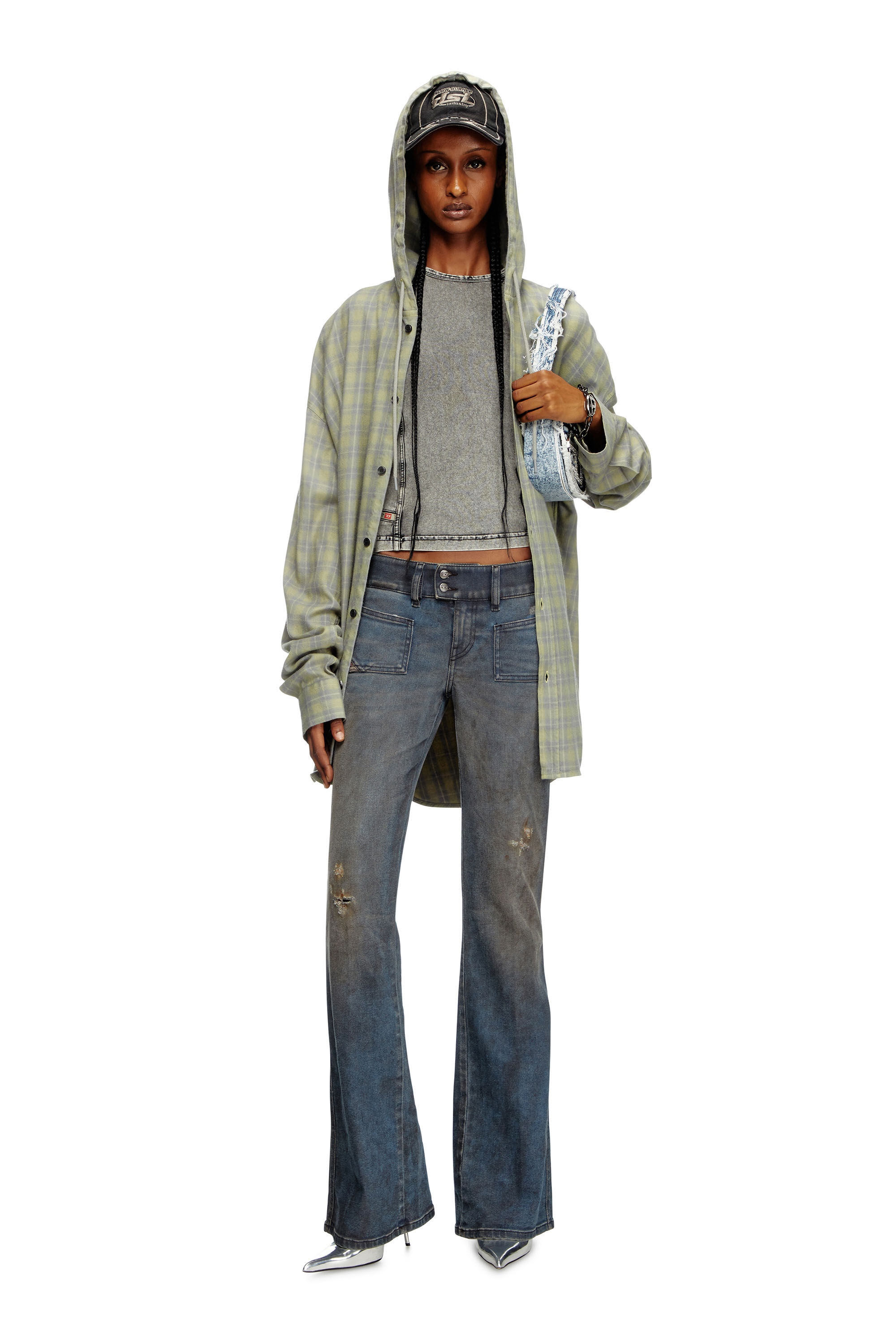Diesel - Bootcut Jeans D-Hush 09L25 Femme, Bleu moyen - Image 1