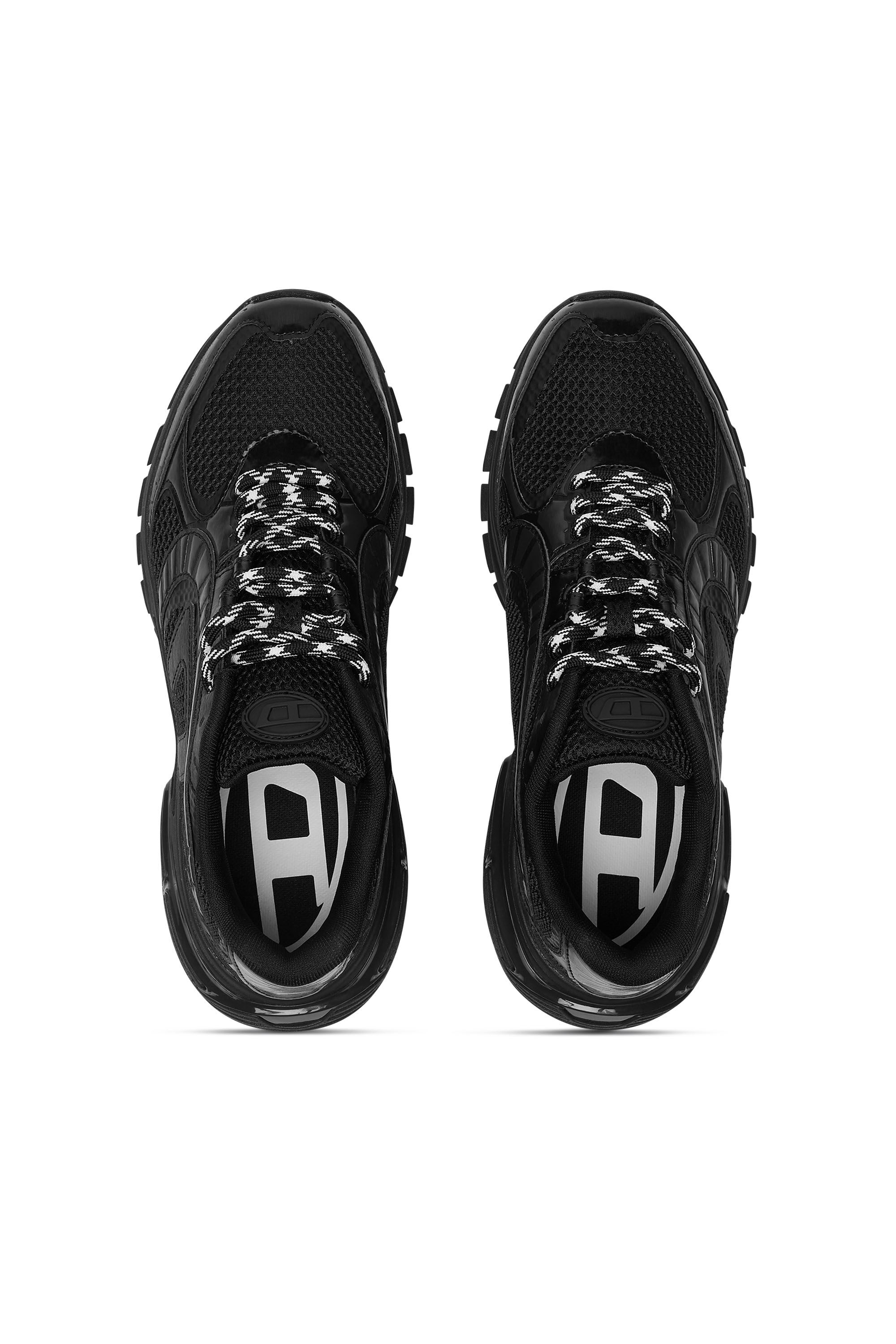 Diesel - S-PRO-V-DENSE LOW W, Damen S-Pro-V-Dense-Einfarbige Sneakers aus Mesh mit Oval D-Logo in Schwarz - 4