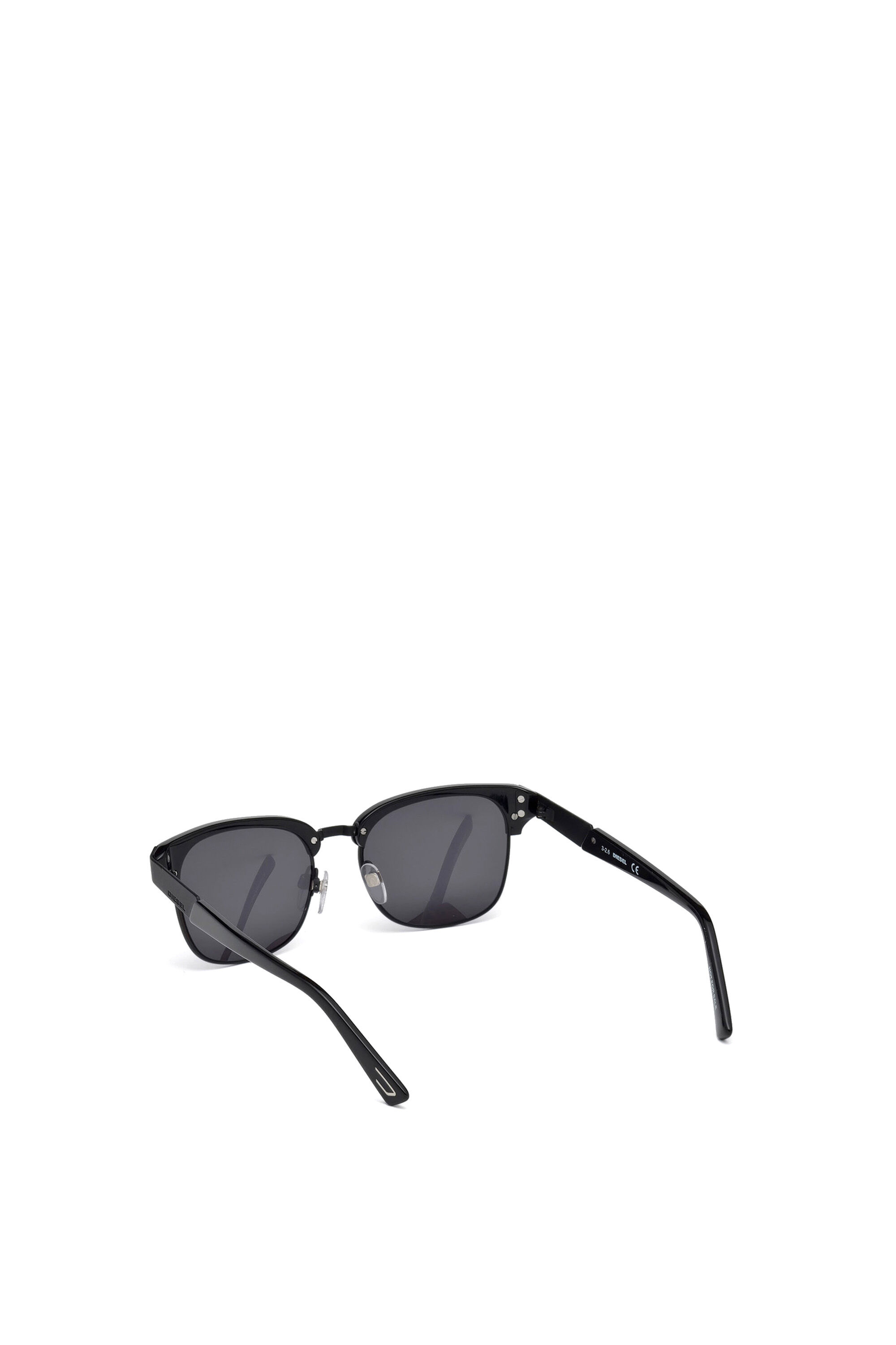 Diesel - DL0235, Unisex Charakteristische Sonnenbrille mit Metallsteg in Schwarz - 3
