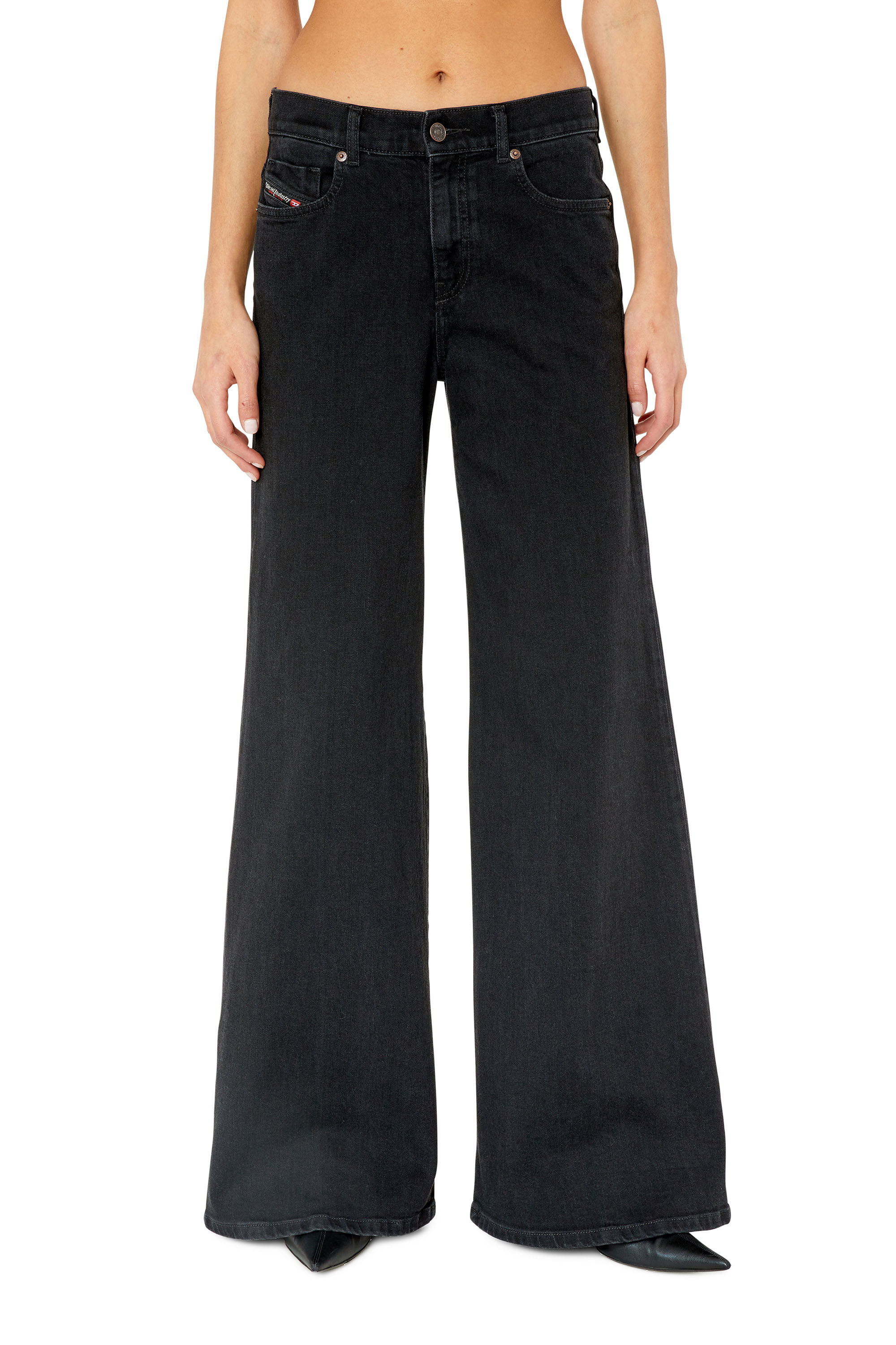 Diesel - Bootcut and Flare Jeans 1978 D-Akemi Z9C25, Nero/Grigio scuro - Image 3