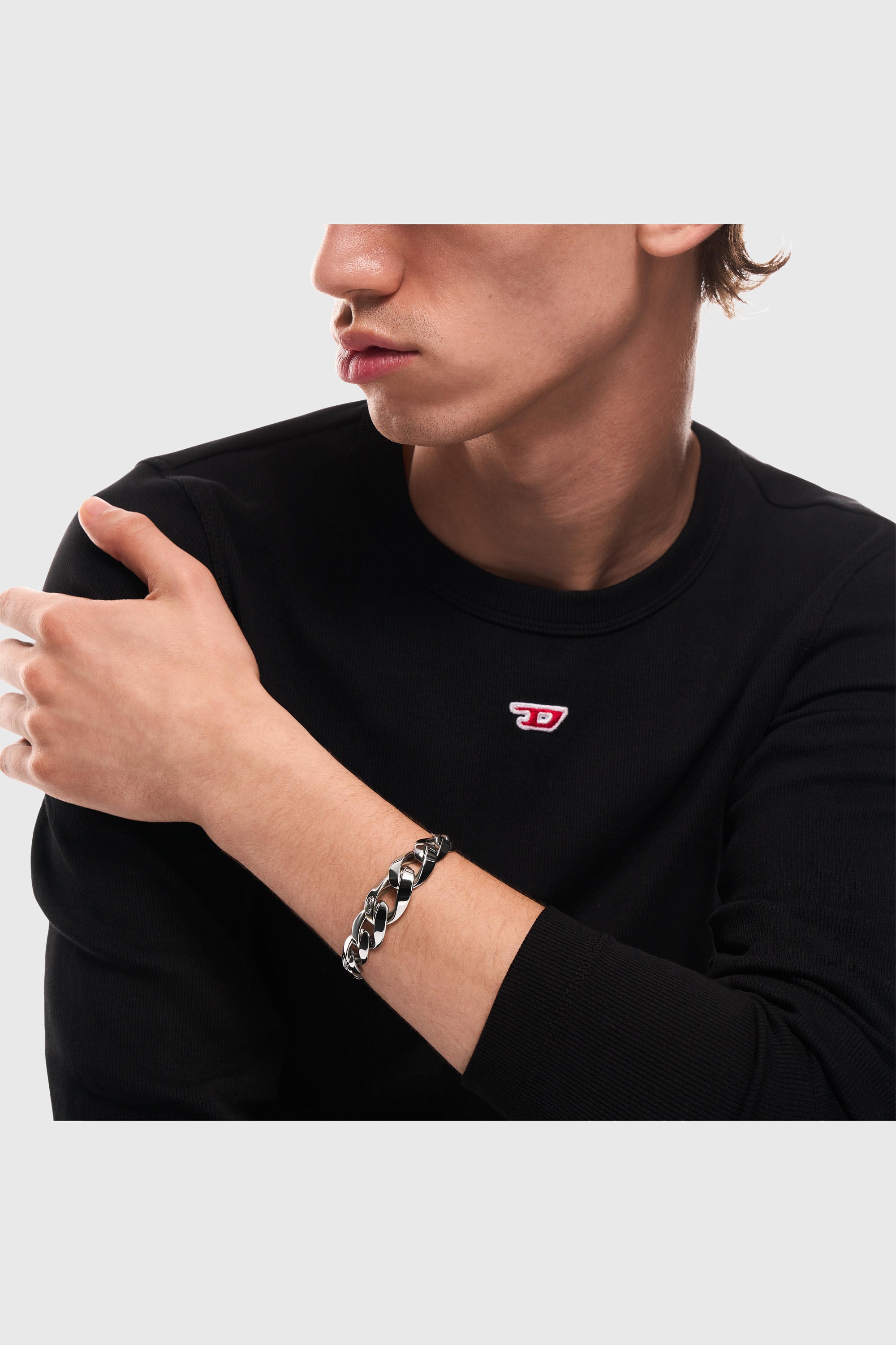 Diesel - DX1721040, Bracciale a catena in acciaio inox Unisex in Argento - 4