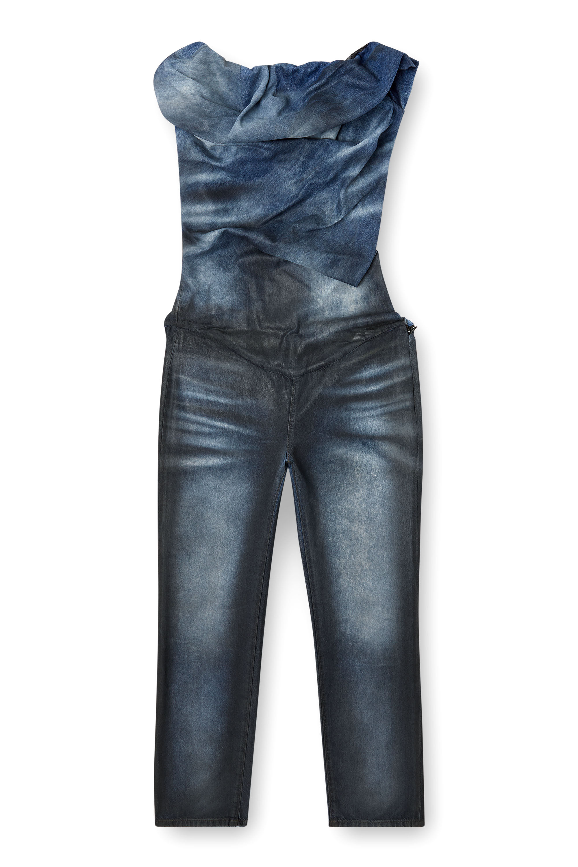 Diesel - DE-CLODIA-FSG, Jampsuit in denim Tencel lucido Donna in Blu - 5