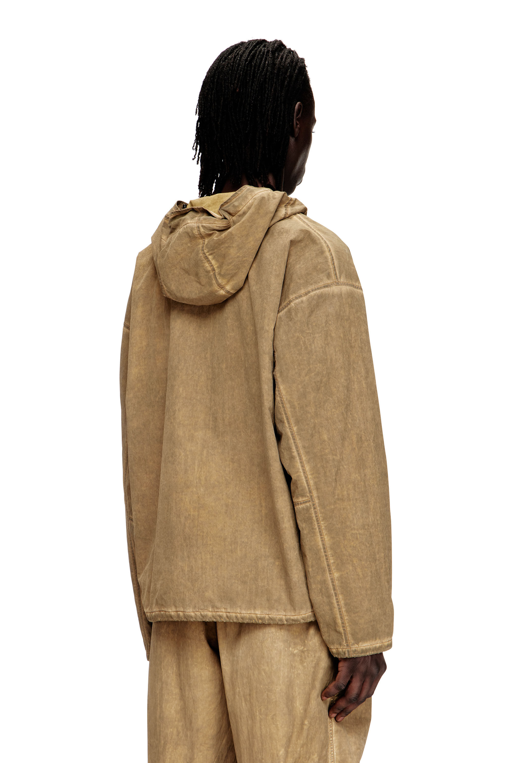 Diesel - J-SQUAD-TREAT, Giacca con cappuccio in Taslan effetto dirt Uomo in Beige - 4