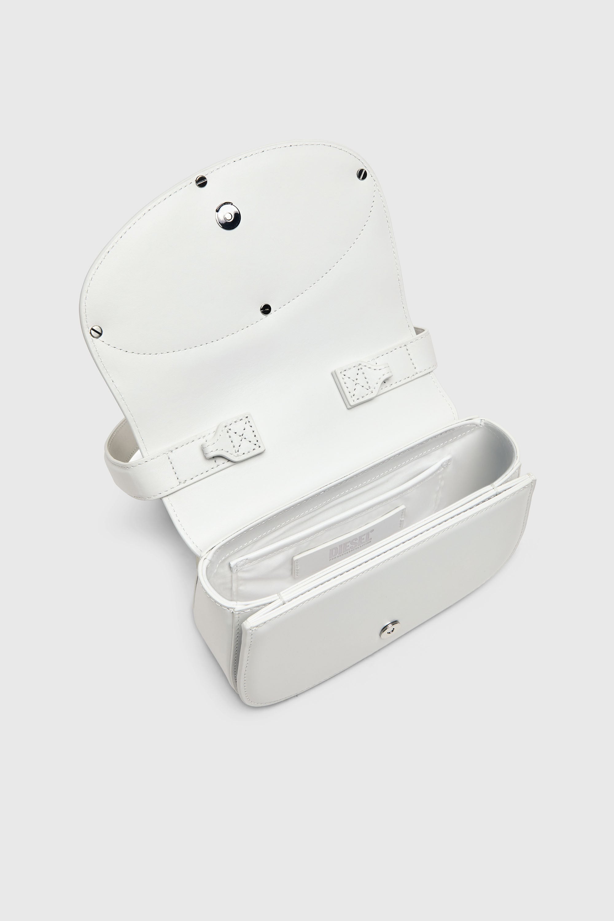 Diesel - 1DR, 1DR-Sac iconique &agrave; bandouli&egrave;re en cuir nappa Femme in Blanc - 4