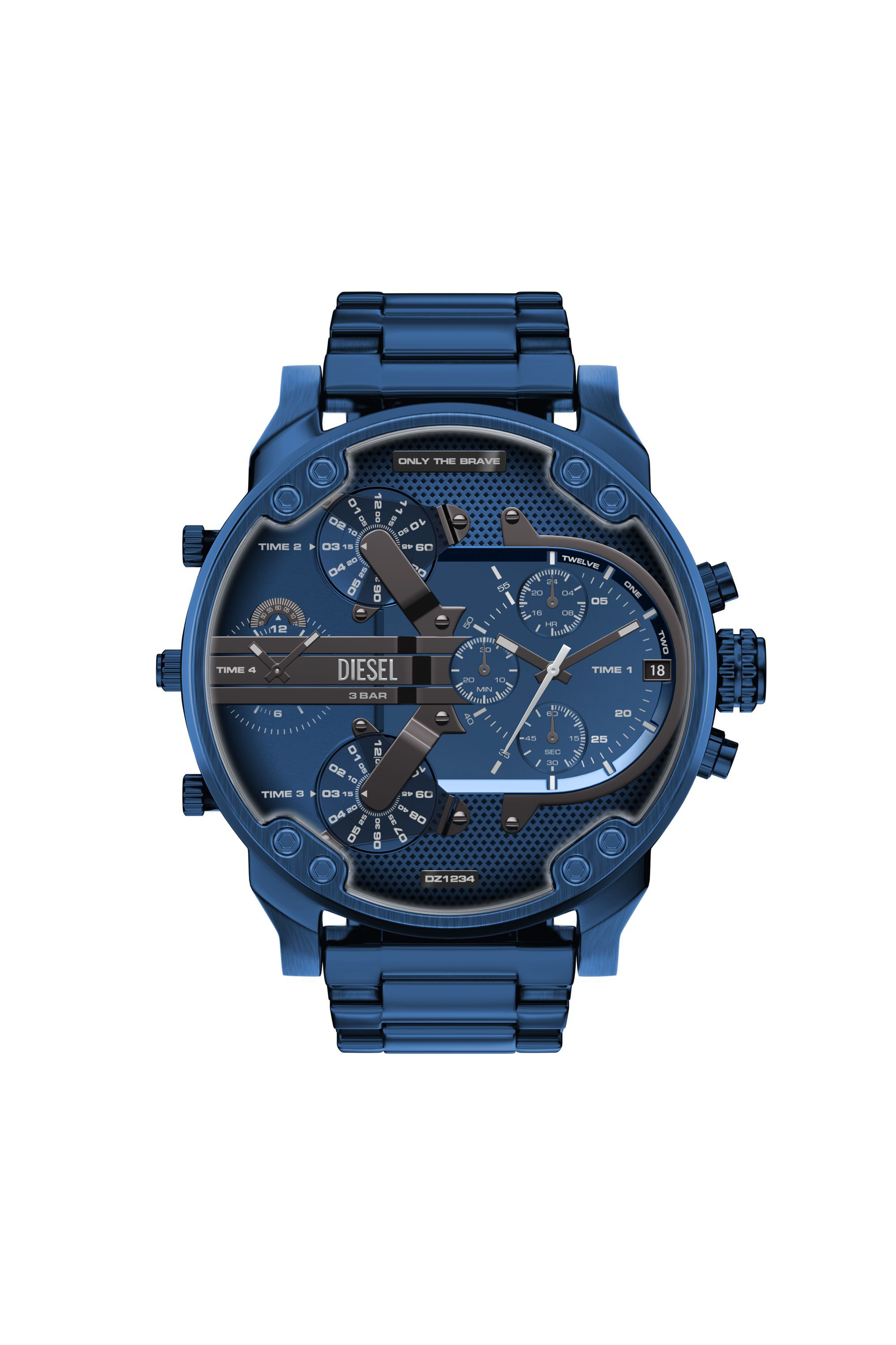Diesel - DZ7496 WATCH, Montre Mr. Daddy 2.0 en acier inoxydable bleu Homme in Bleu - 1
