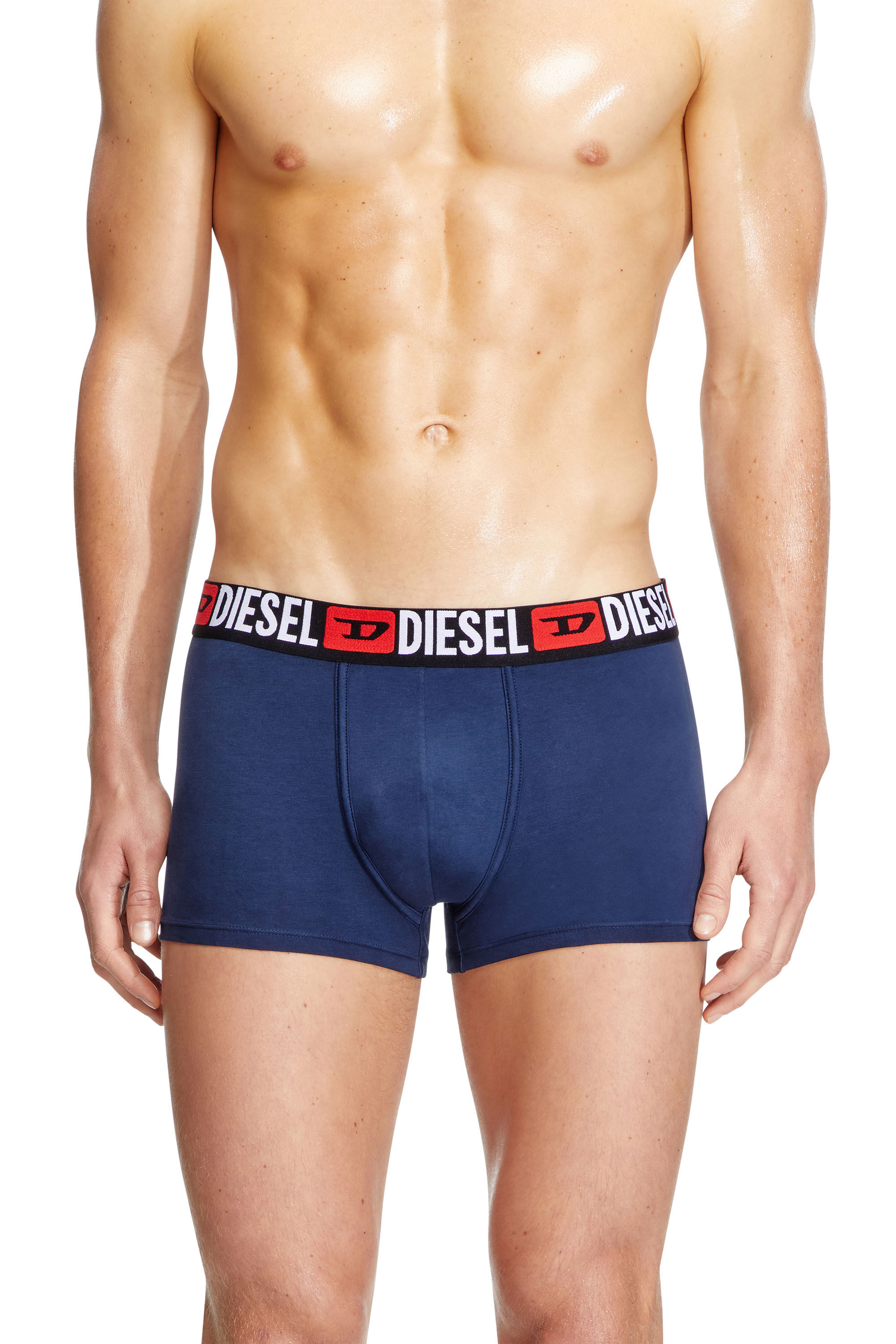 Diesel - UMBX-DAMIENTHREEPACK, Set di tre boxer con elastico in vita con logo all-over Uomo in Multicolor - 3
