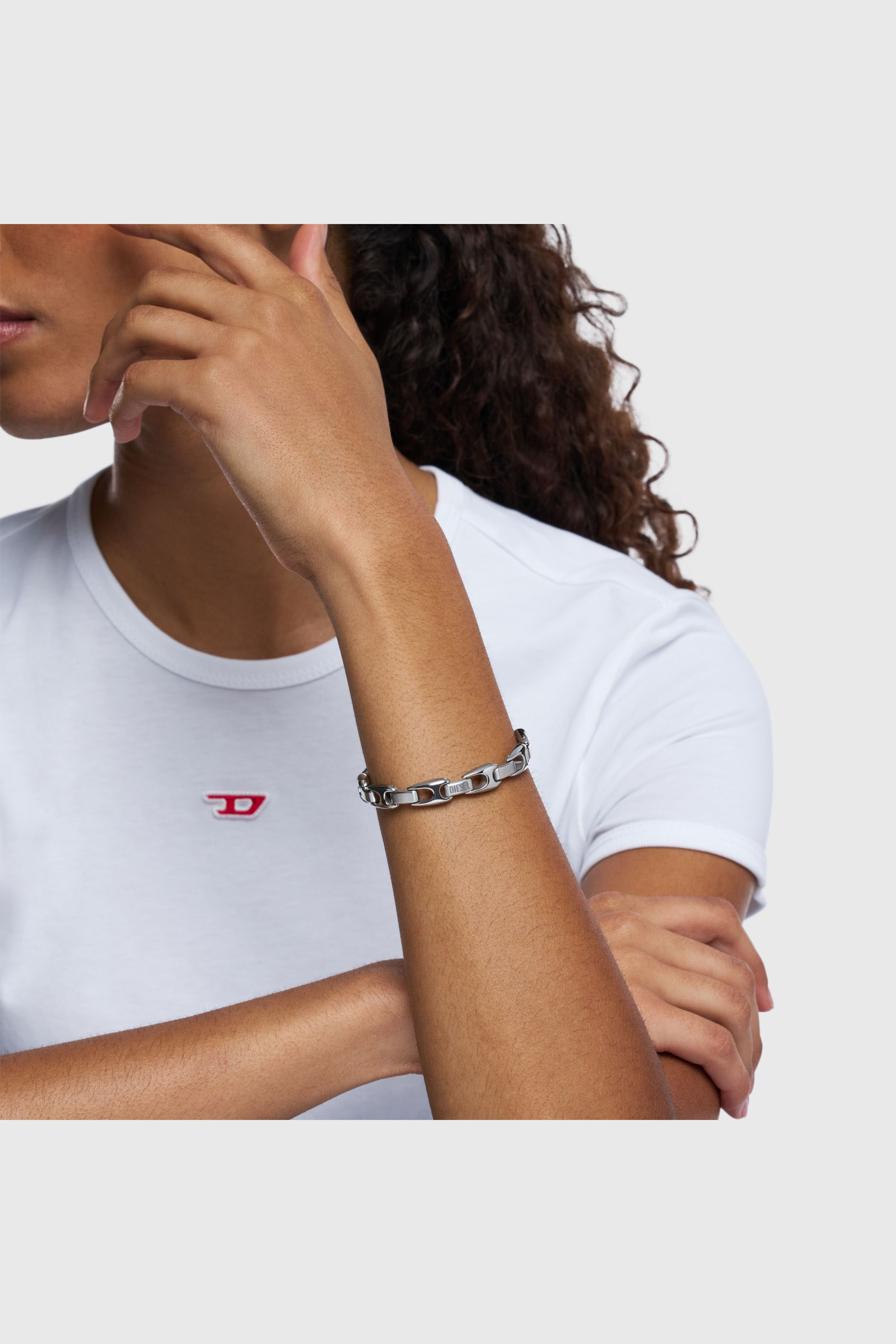 Diesel - DX1633040 JEWELLERY, Unisex Armband mit Kettendesign aus Edelstahl in Silber - 3