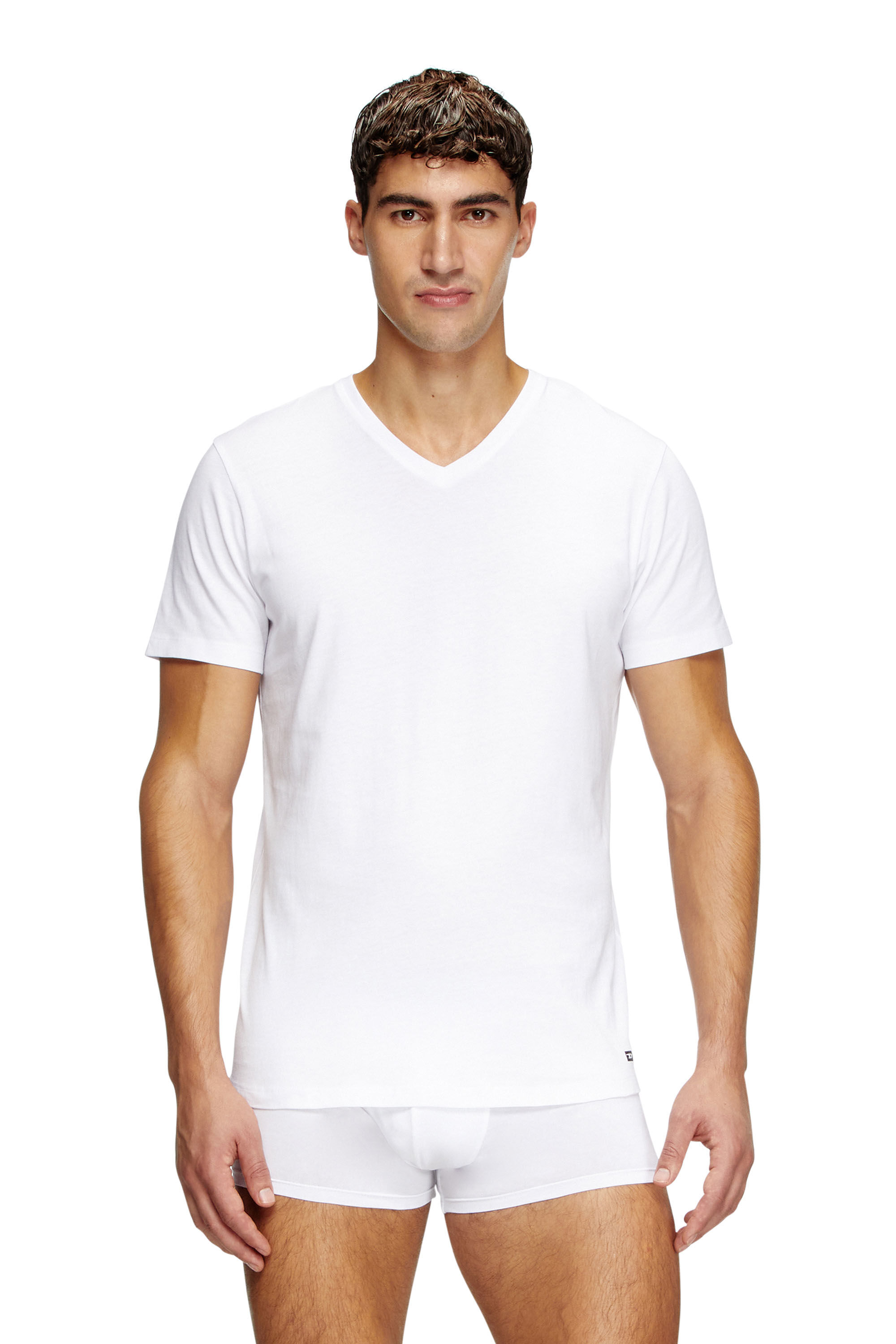 Diesel - MICHAEL-D-BOX-3PACK, Set da tre di T-shirt con scollo a V Uomo in Bianco - 3