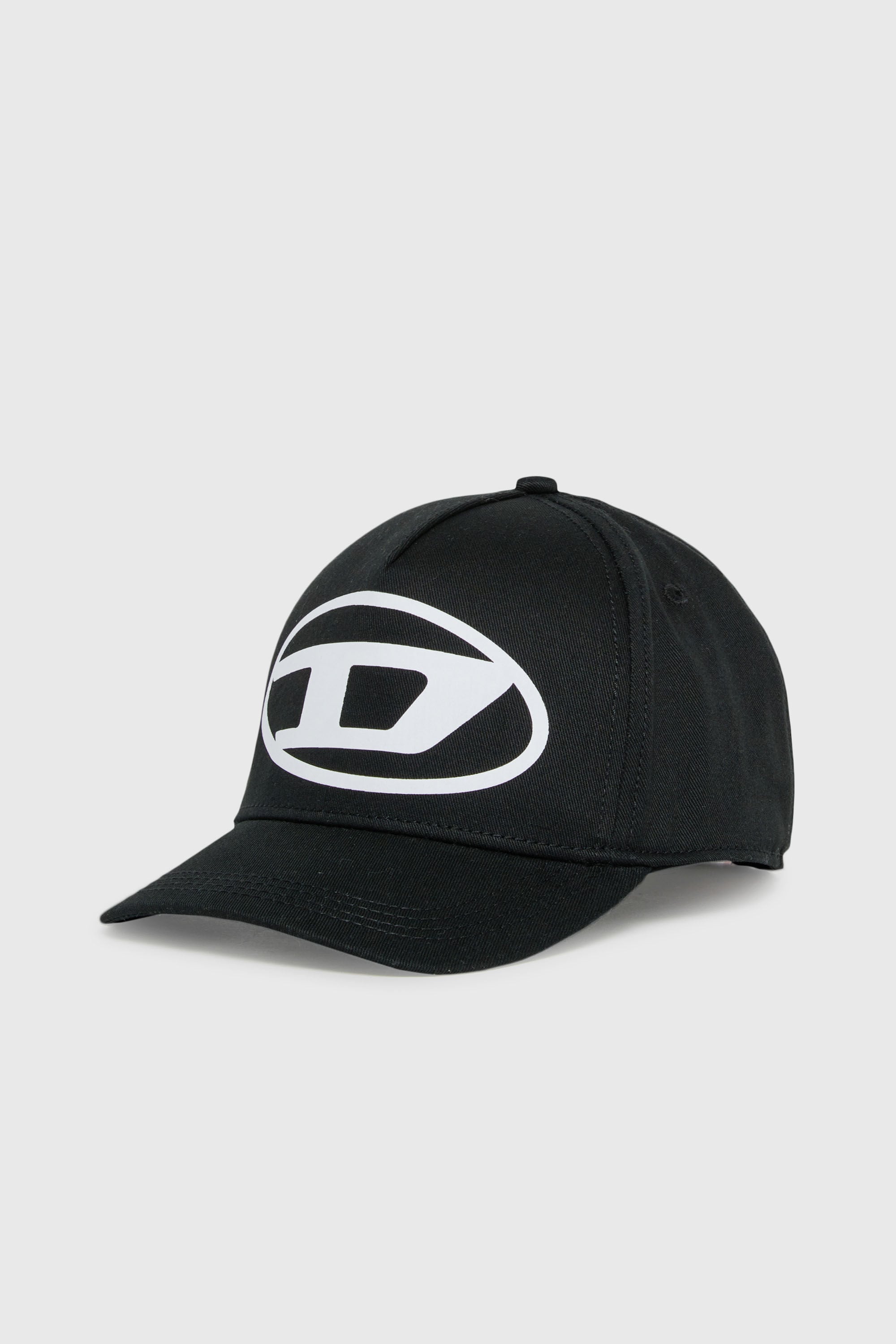 Diesel - FLIMO, Herren Baseballcap mit Oval D Logo-Print in Schwarz - 1