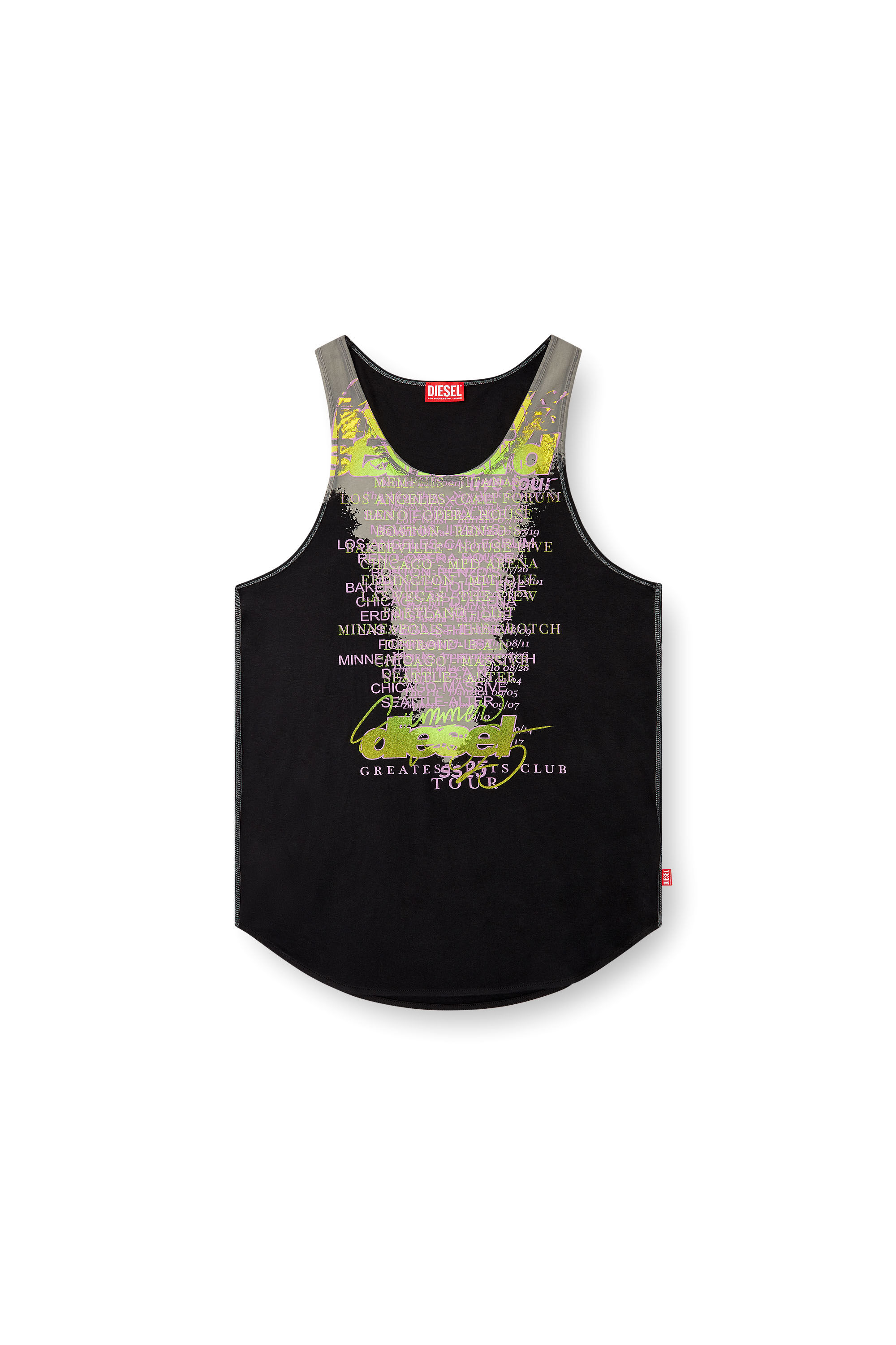 Diesel - T-SHAN, Unisex Tanktop mit Text-Print in Schwarz - 2