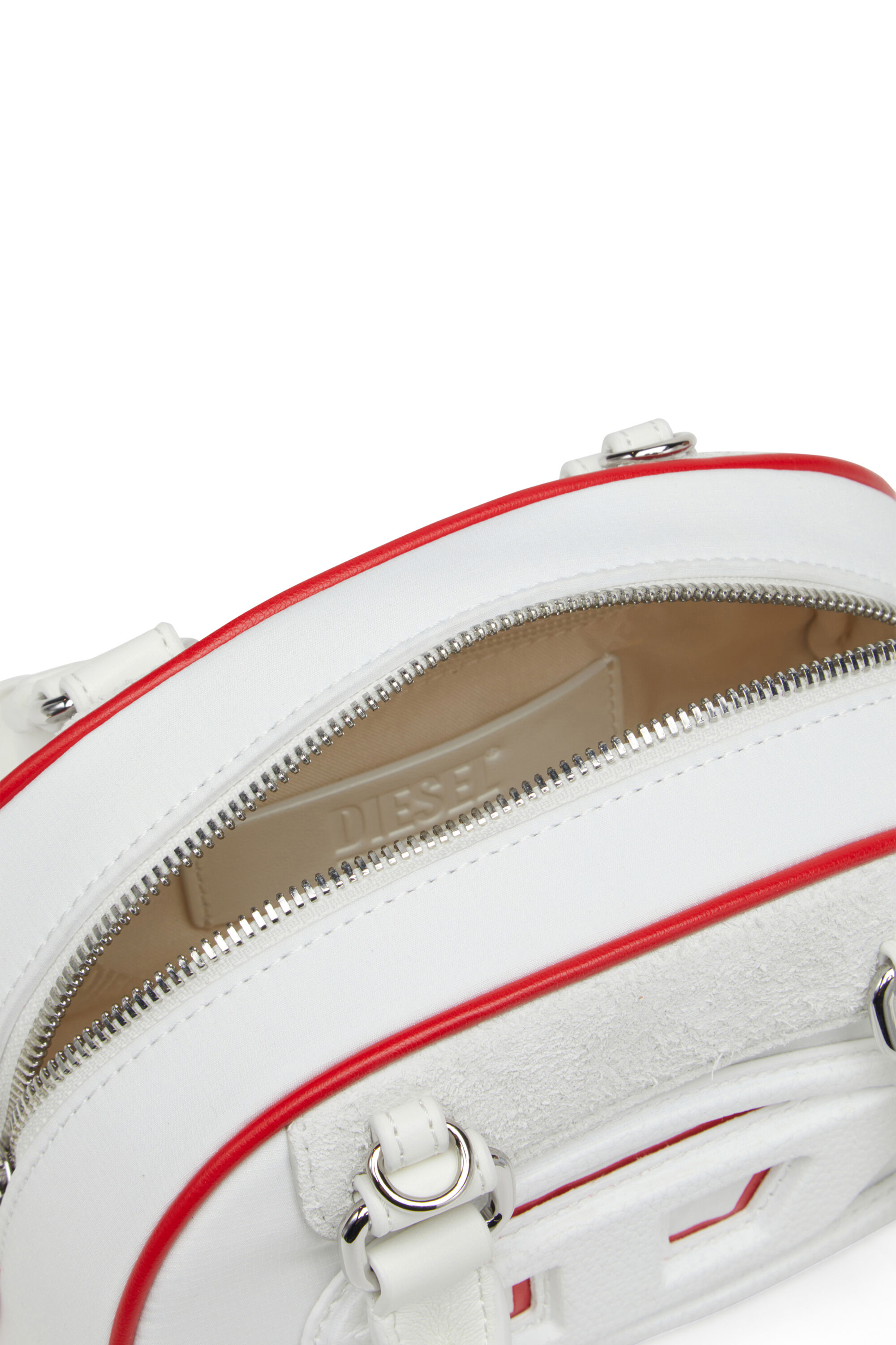 Diesel - 1DR DOME CROSSBODY, 1DR Dome-Mini borsa bowling colour-block Donna in Bianco - 5