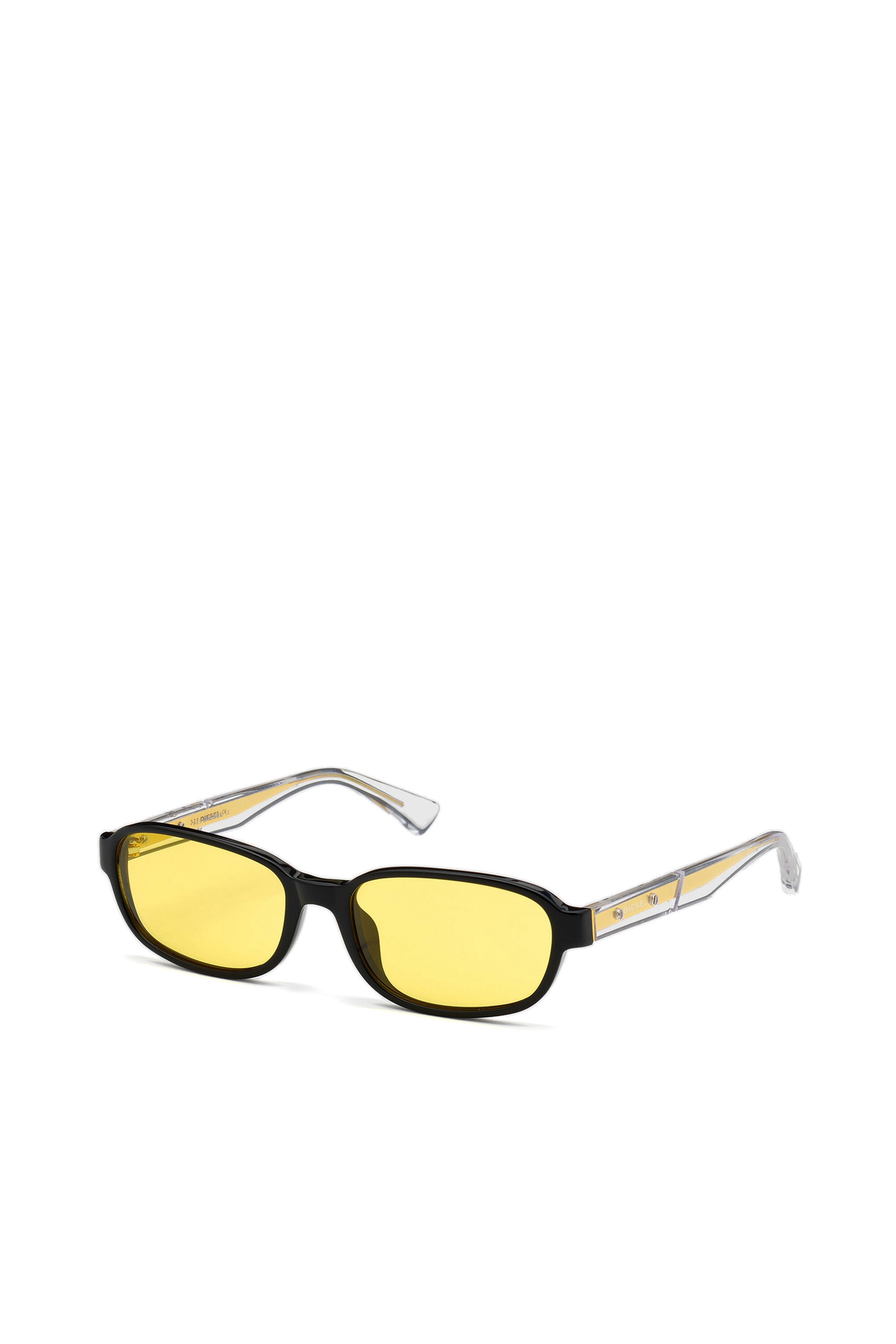 Diesel - DL0326, Modèle mini rectangulaire en acétate Mixte in Jaune - 2