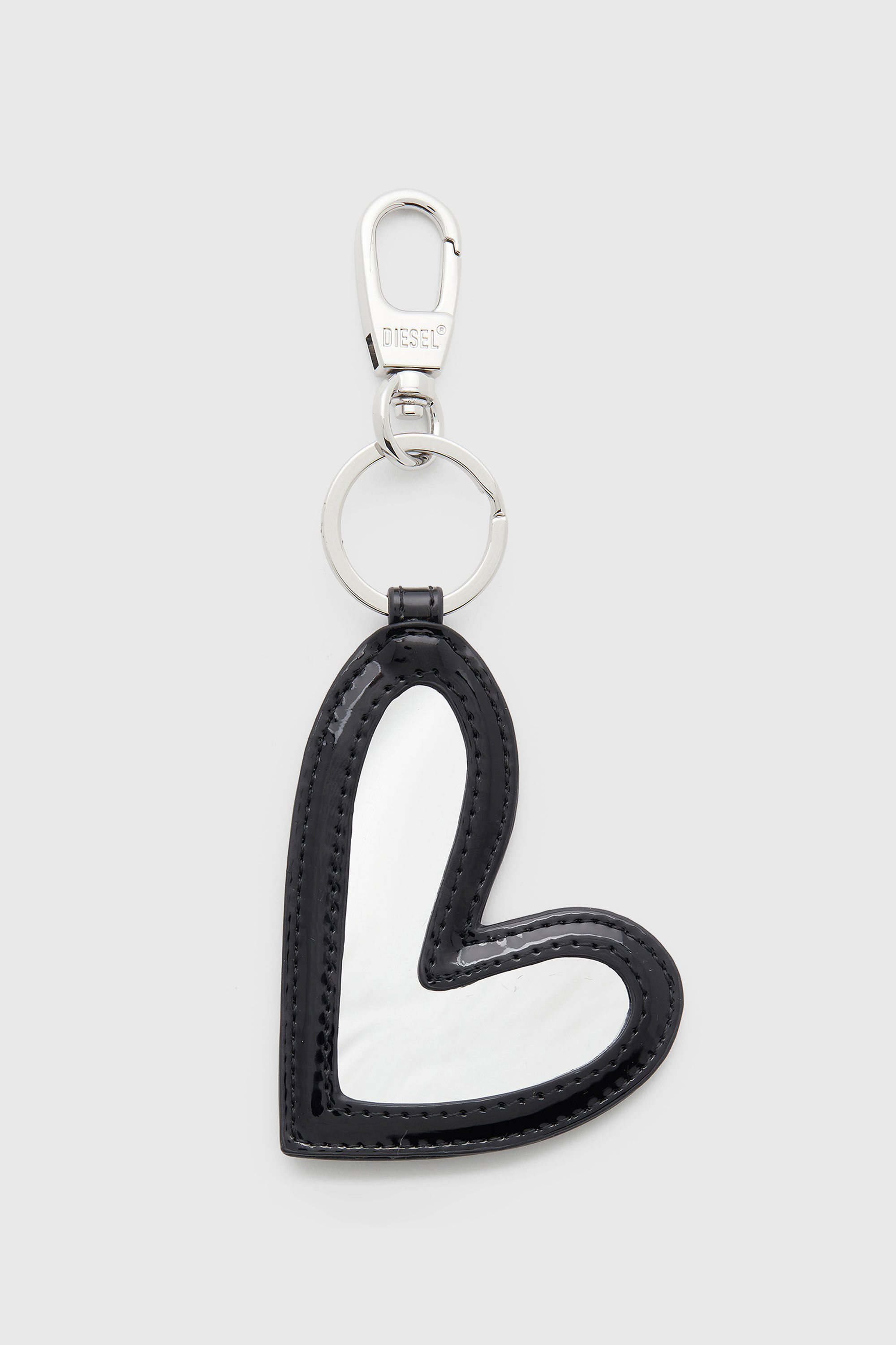 Diesel - PLAY HEART MIRROR, Damen Herzf&ouml;rmiger Anh&auml;nger mit gl&auml;nzendem Finish in Schwarz - 2