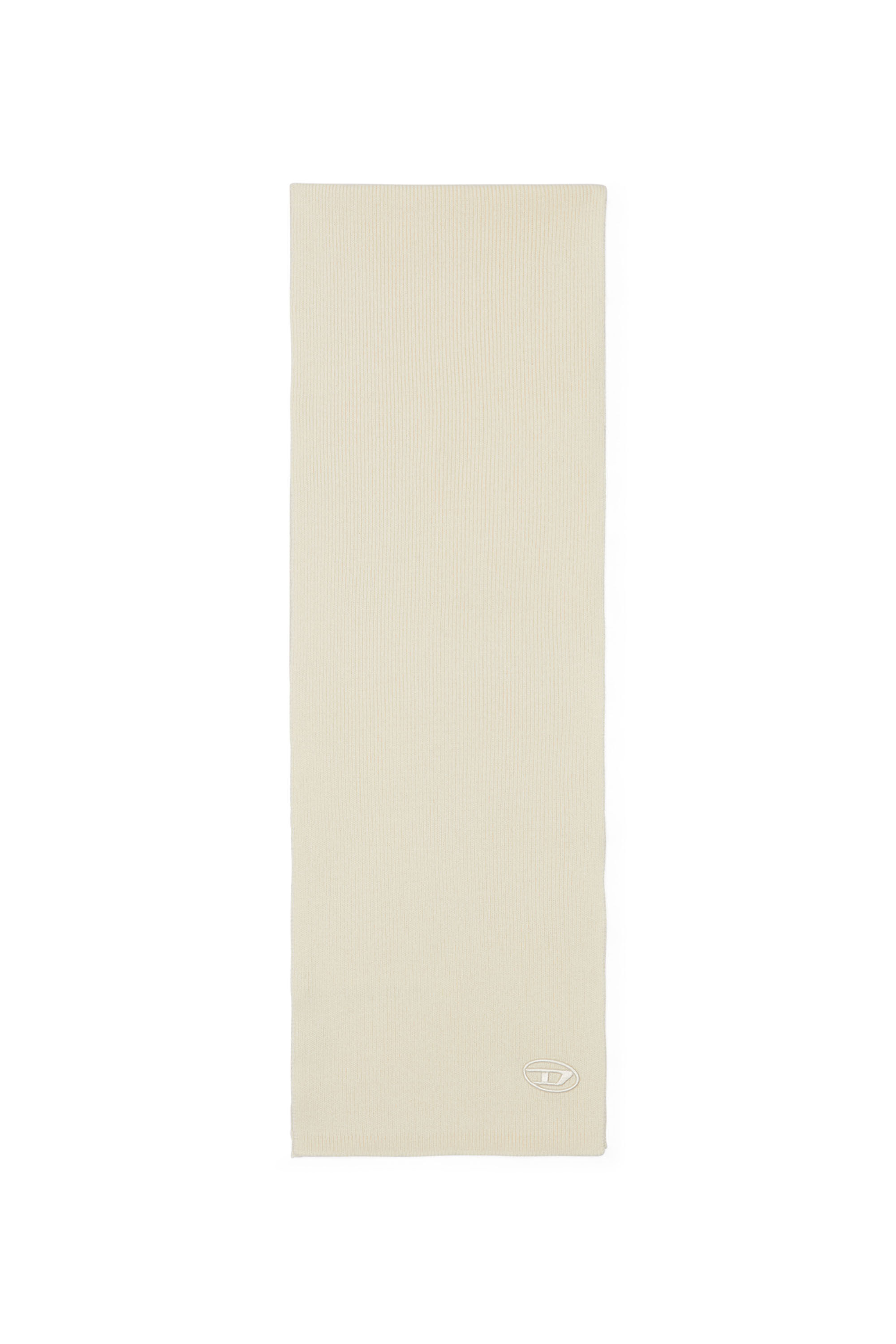 Diesel - K-CODER SCARF, Sciarpa a costine in misto lana Unisex in Bianco - 2