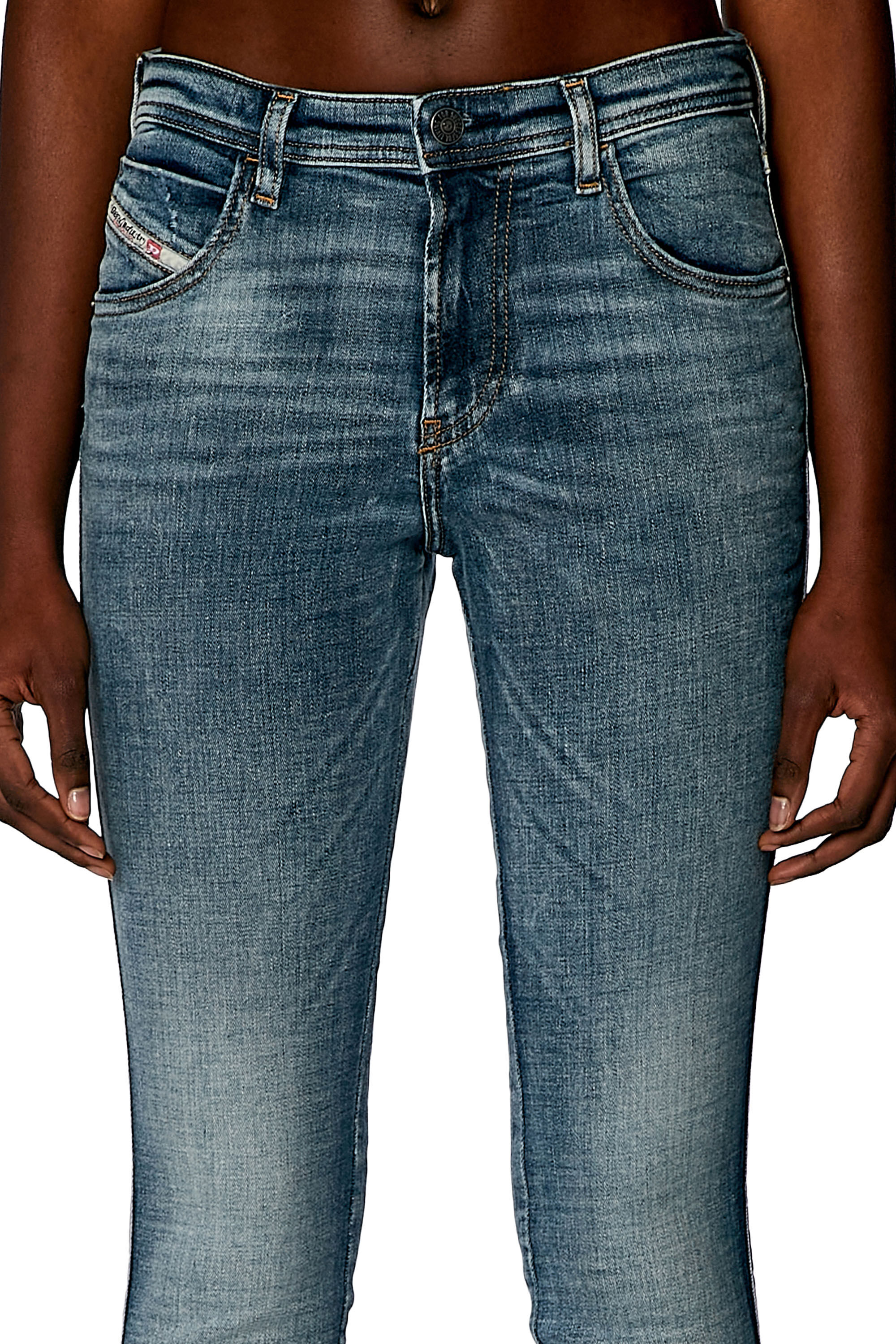 Diesel - Skinny Jeans 2015 Babhila 0PFAW, Blu medio - Image 5
