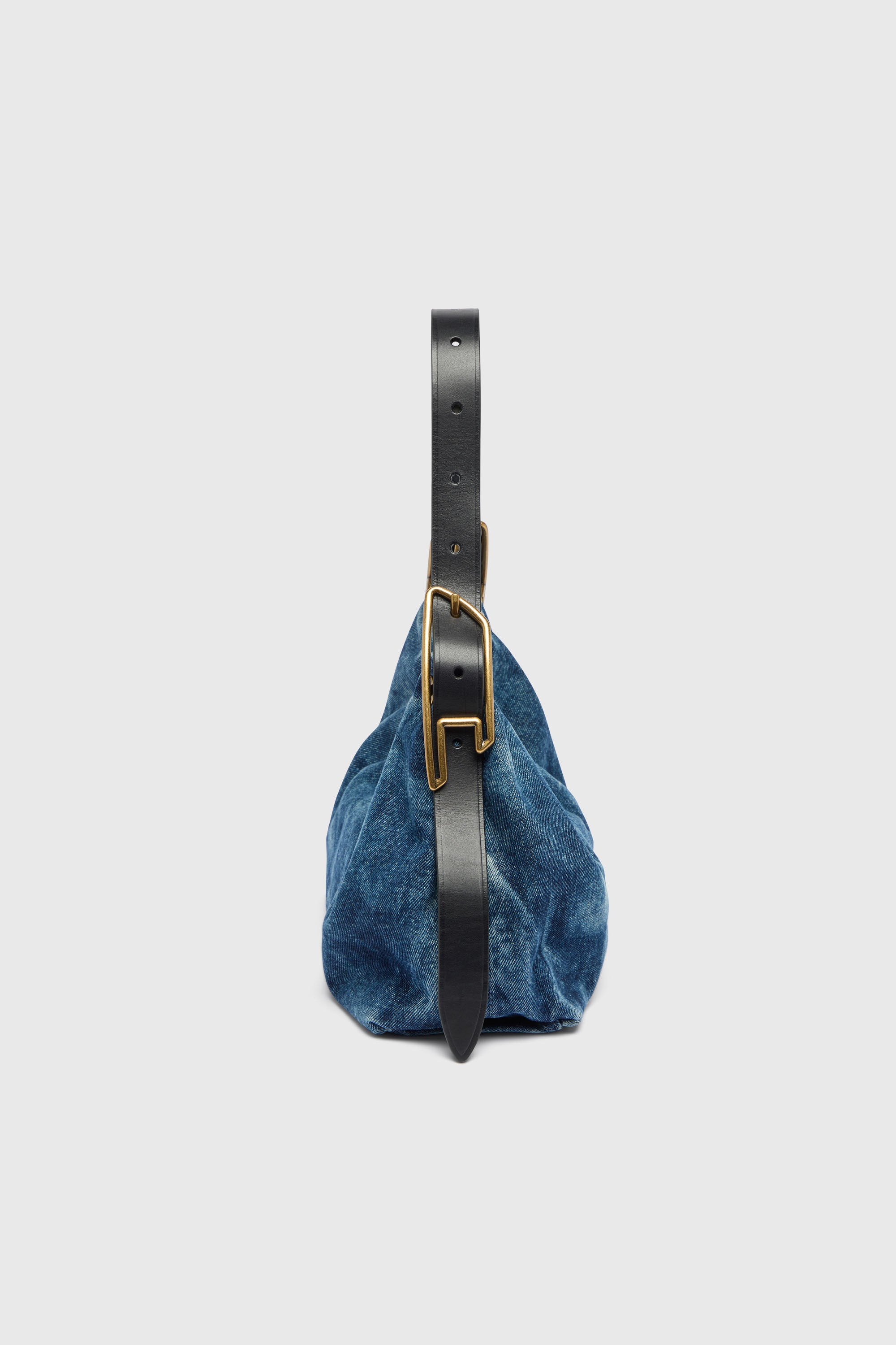 Diesel - D-LINE HOBO S, D-Line-Sac &agrave; bandouli&egrave;re en denim Femme in Bleu - 5