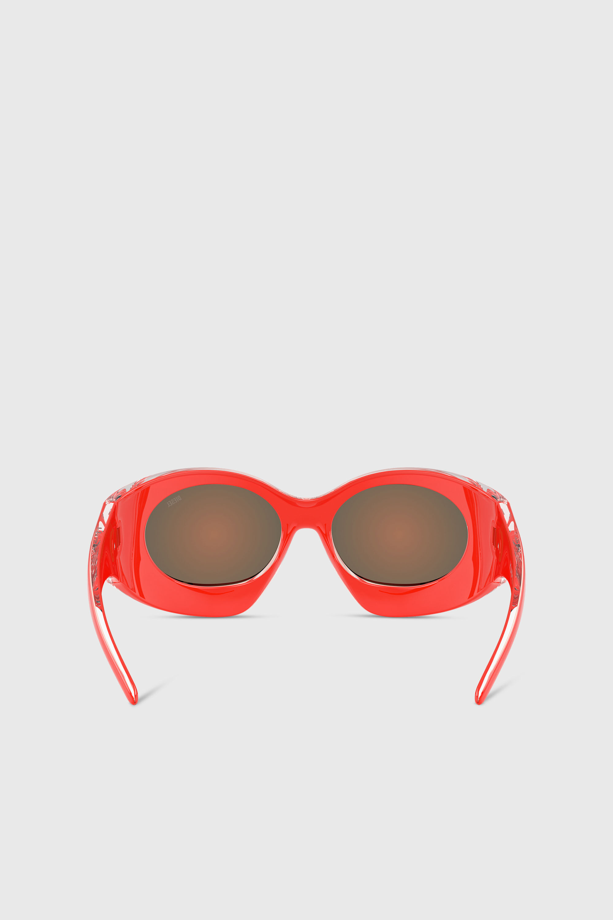 Diesel - Tropik_ta Sunnies, Unisex Sonnenbrille mit Wickelform in Orange - 3