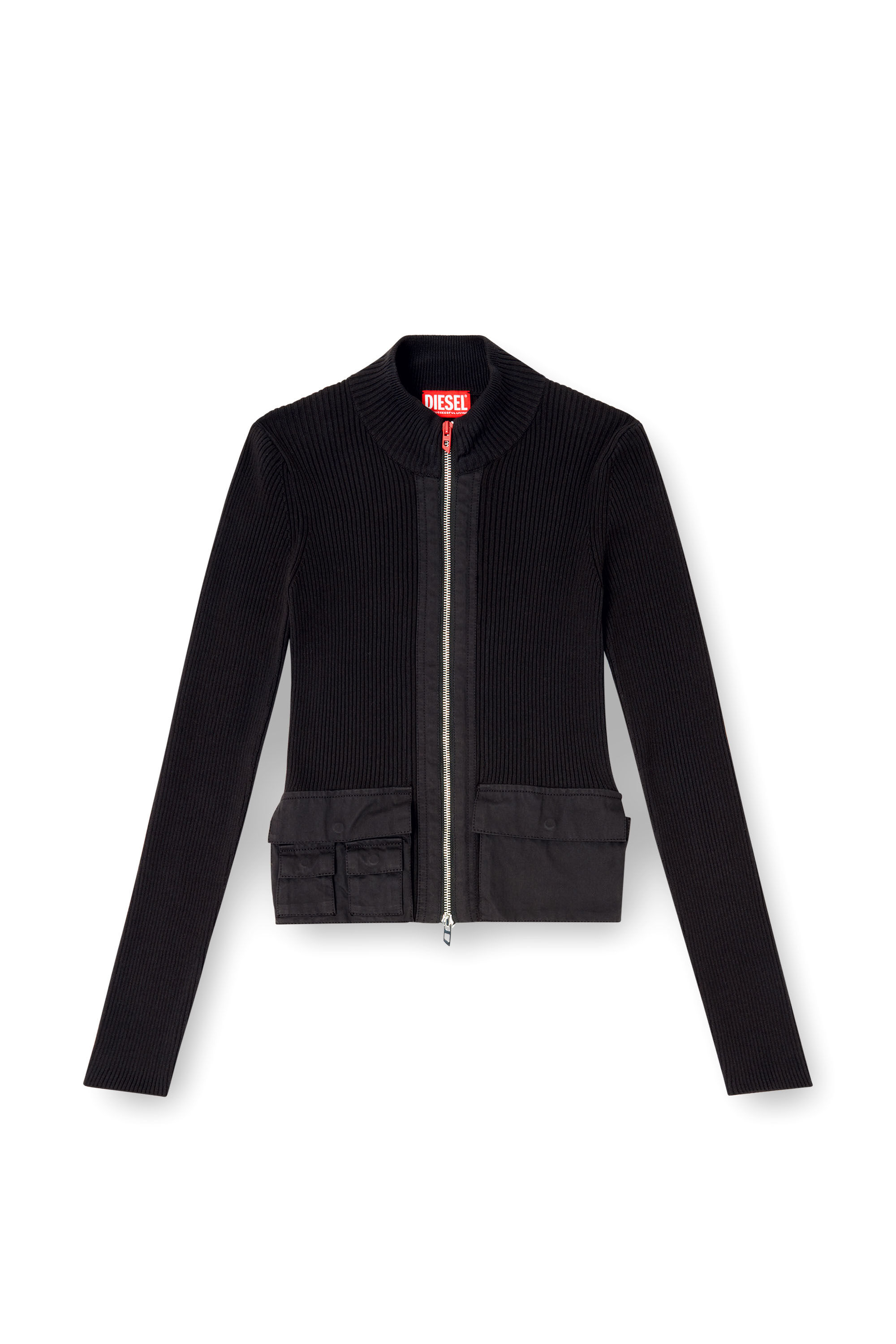Diesel - M-MELISSA, Robe côtelée avec poches cargo Femme in ToBeDefined - 2
