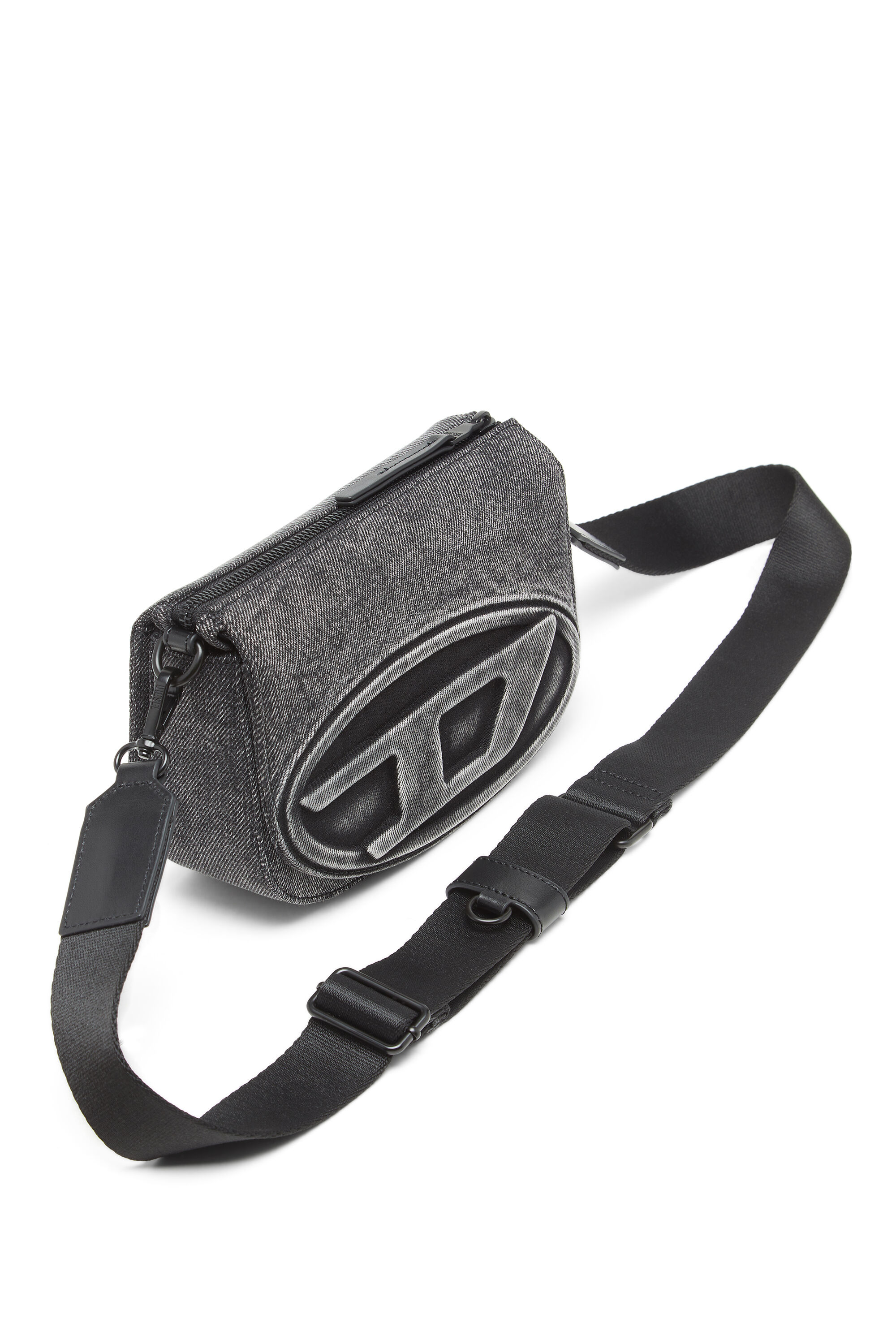 Diesel - 1DR CAMERA BAG, 1DR-Sac pour appareil photo en denim d&eacute;lav&eacute; Mixte in Gris - 5