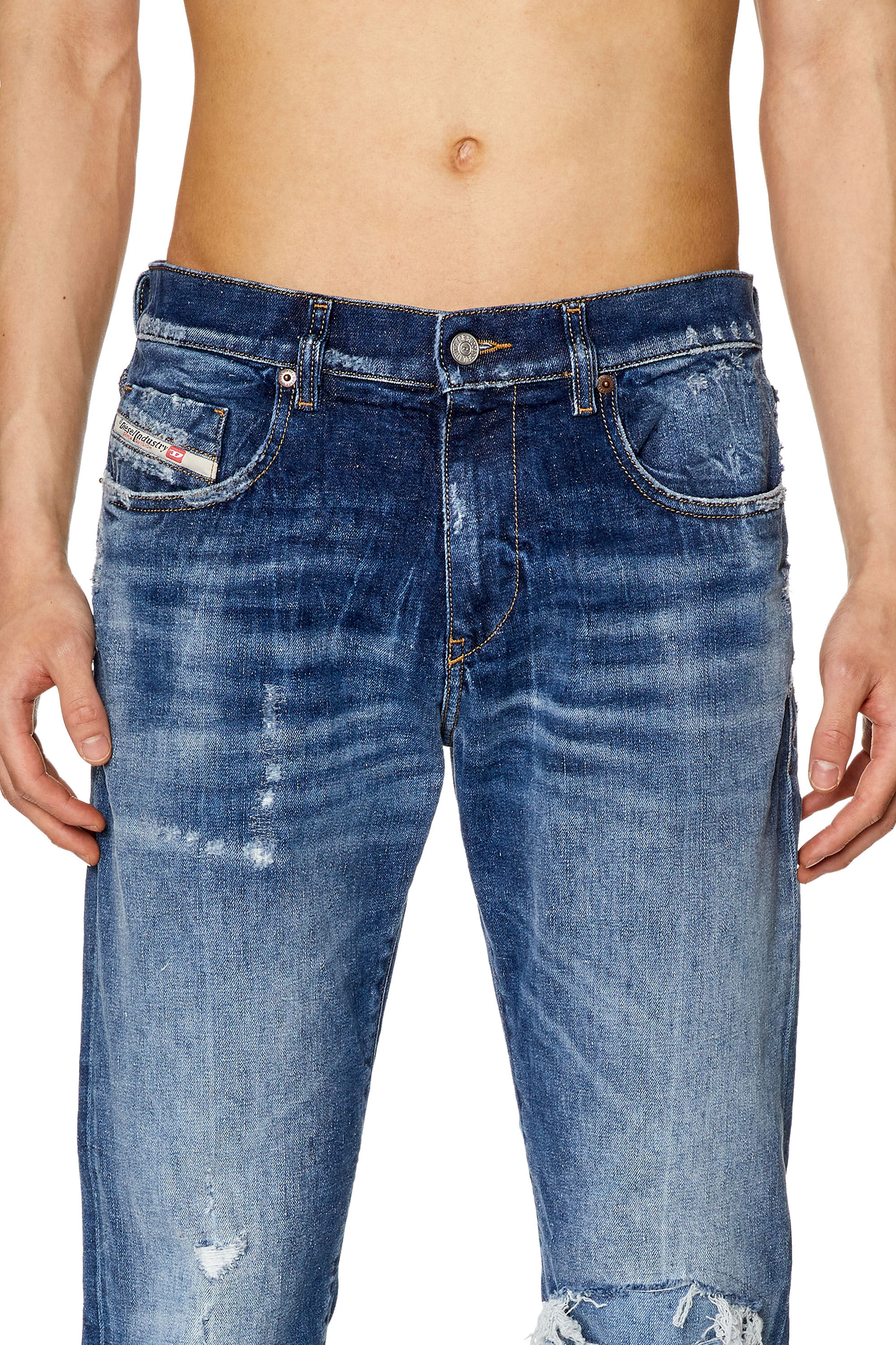 Diesel - Slim Jeans 2019 D-Strukt 09G15, Bleu moyen - Image 5