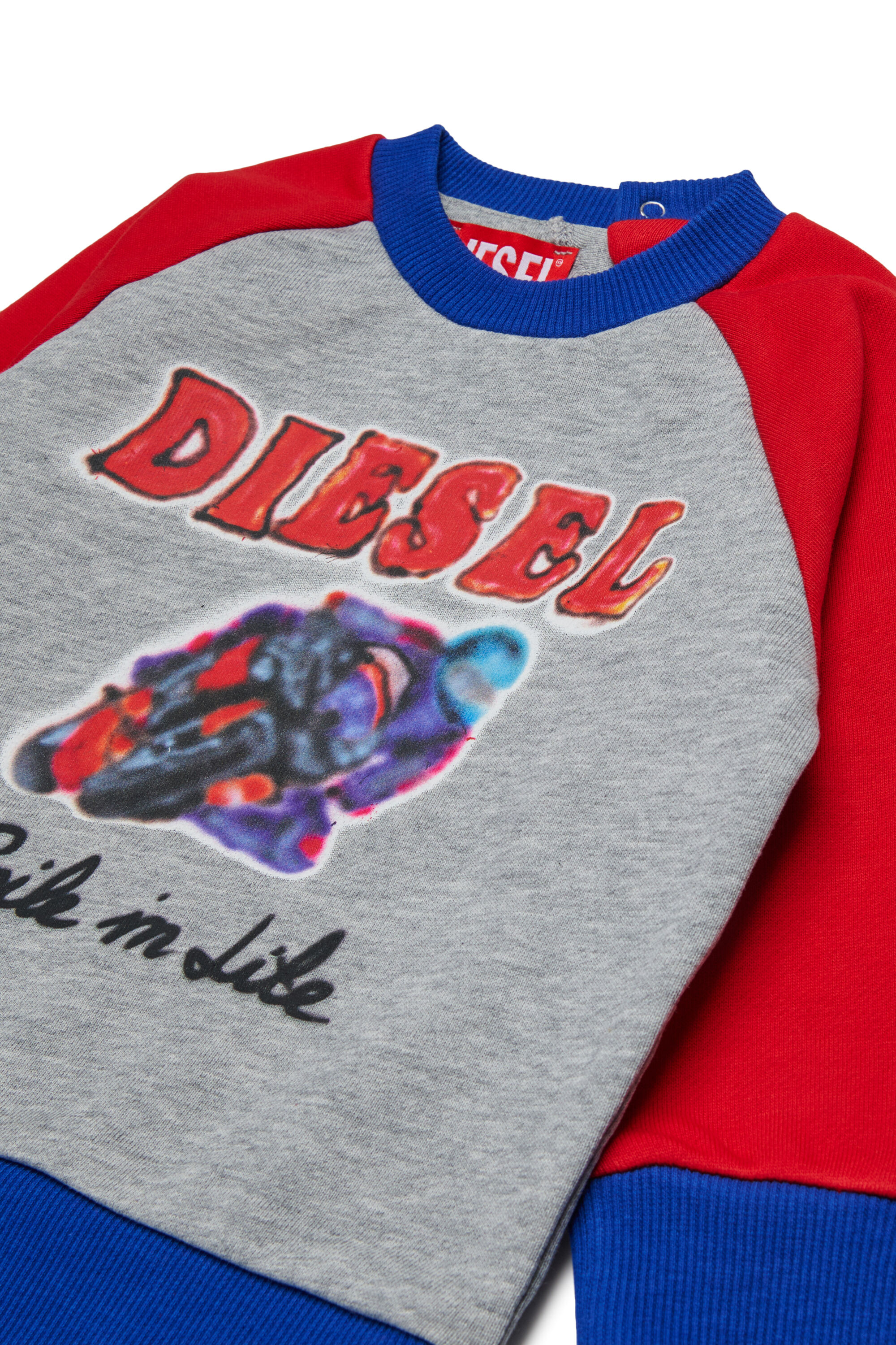 Diesel - SPOSBIB, Felpa in cotone con stampa grafica Uomo in Multicolor - 3