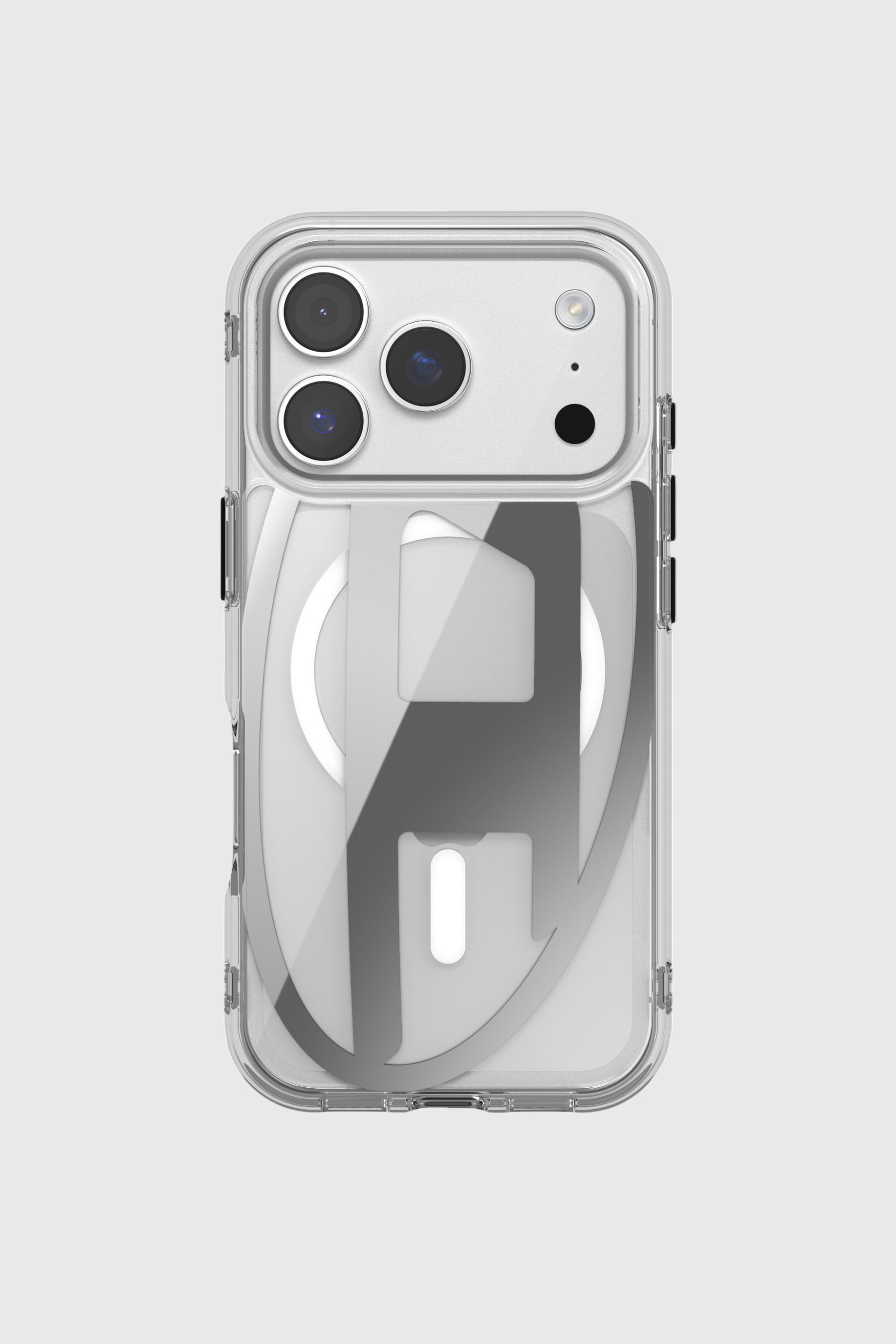 Diesel - 60413 AOP CASE, Unisex Oval D Metallic Case mit Magsafe f&uuml;r iPhone 17 Pro in Grau - 2