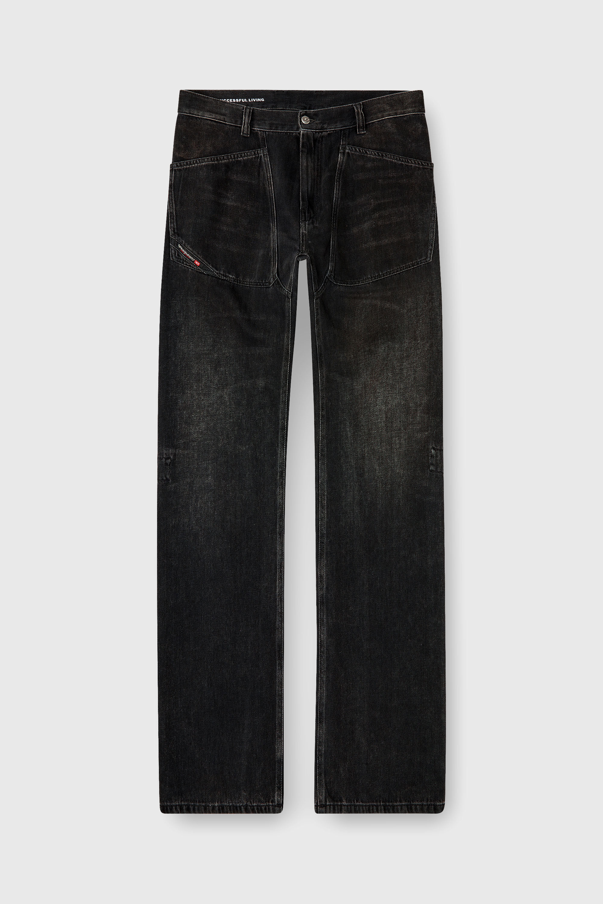Diesel - Relaxed Jeans D-Zeta 09J96 Homme, Noir/Gris fonc&eacute; - Image 6