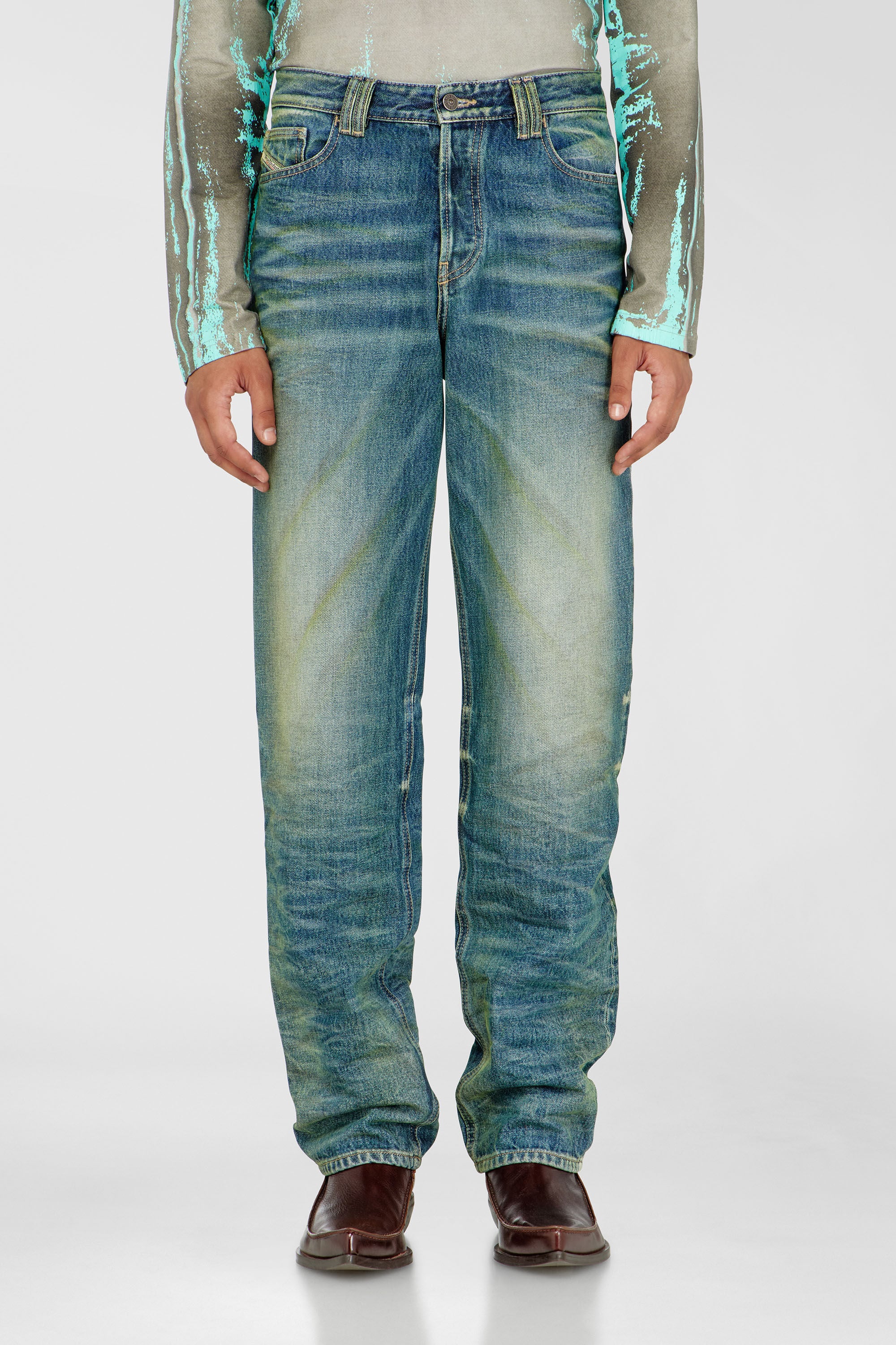 Diesel - Herren Regular Jeans 1991 D-Voeed 007FV, Mittelblau - 4