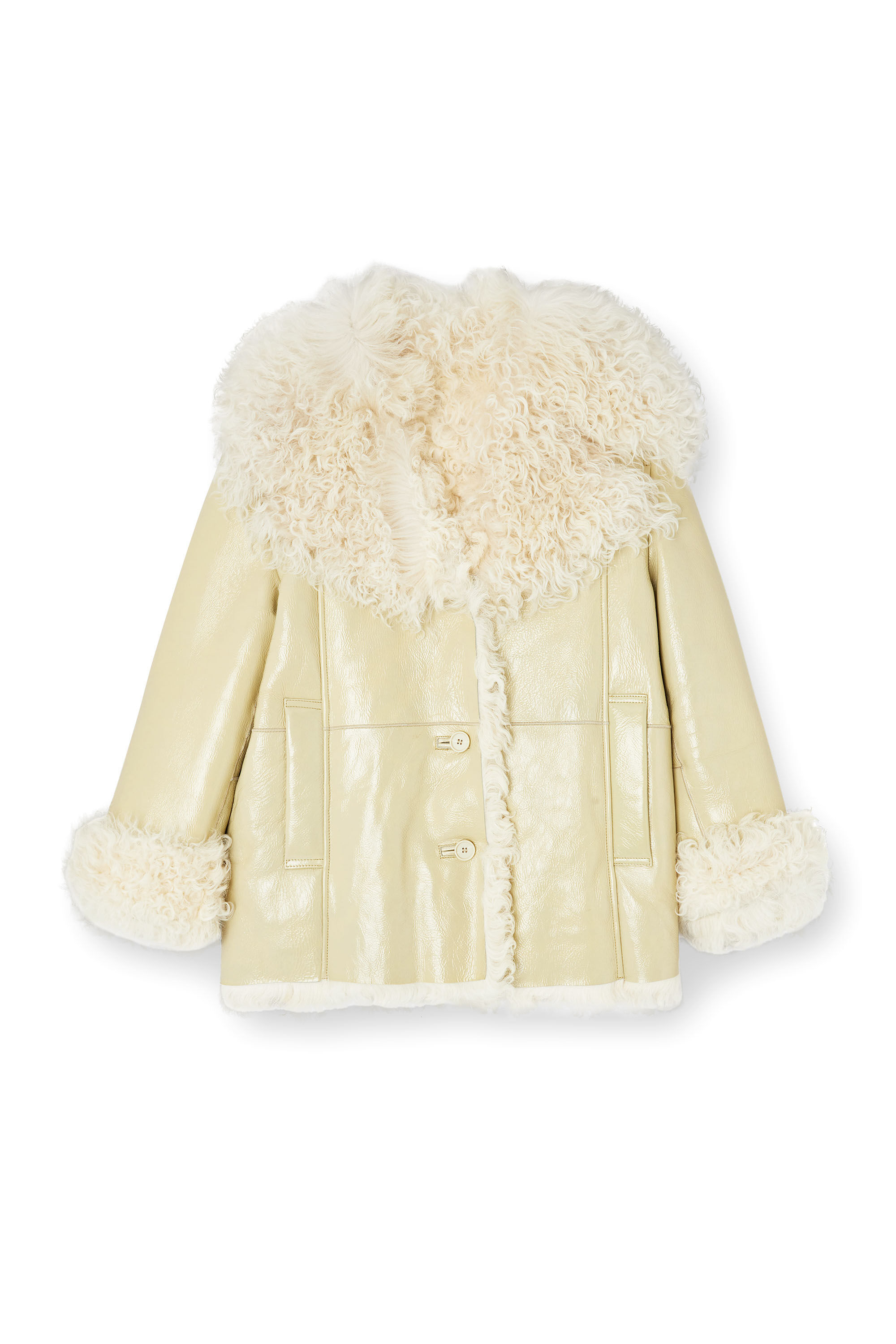 Diesel - L-ACONIC, Veste en shearling verni Femme in ToBeDefined - 1