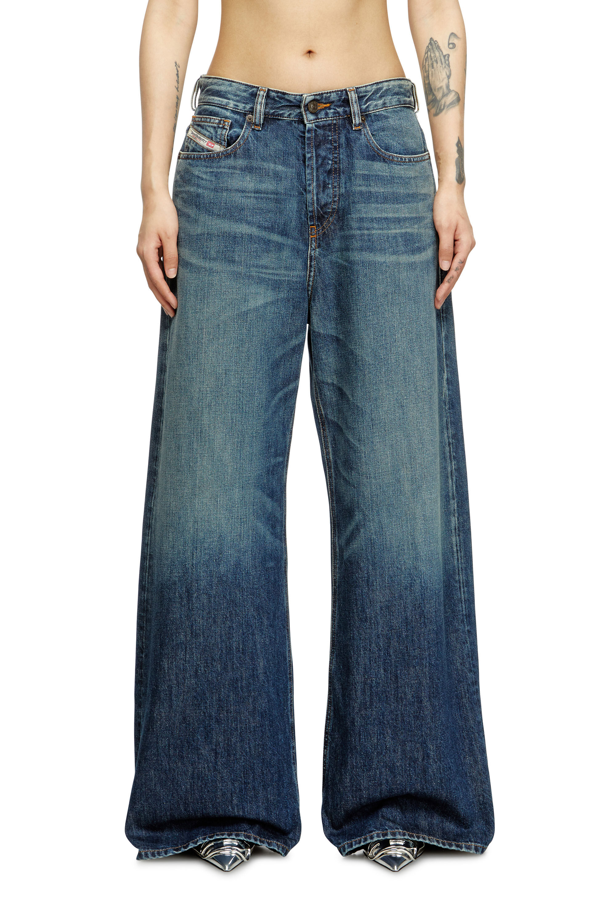 Diesel - Relaxed Jeans 1996 D-Sire 09H59 Donna, Blu Scuro - Image 3