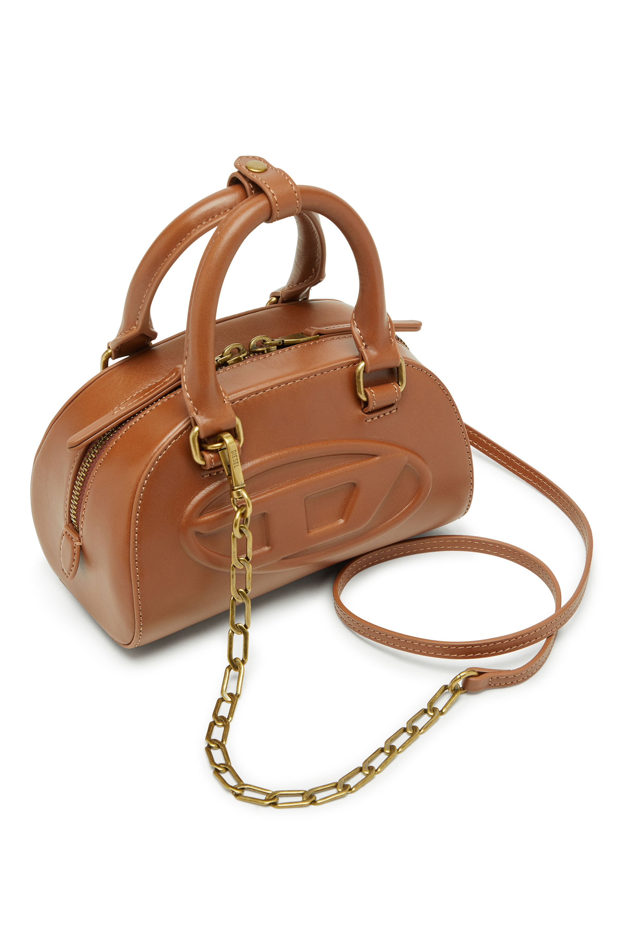Diesel - 1DR DOME CROSSBODY, 1DR Dome-Borsa bowling mini in pelle pull-up Donna in Marrone - 5