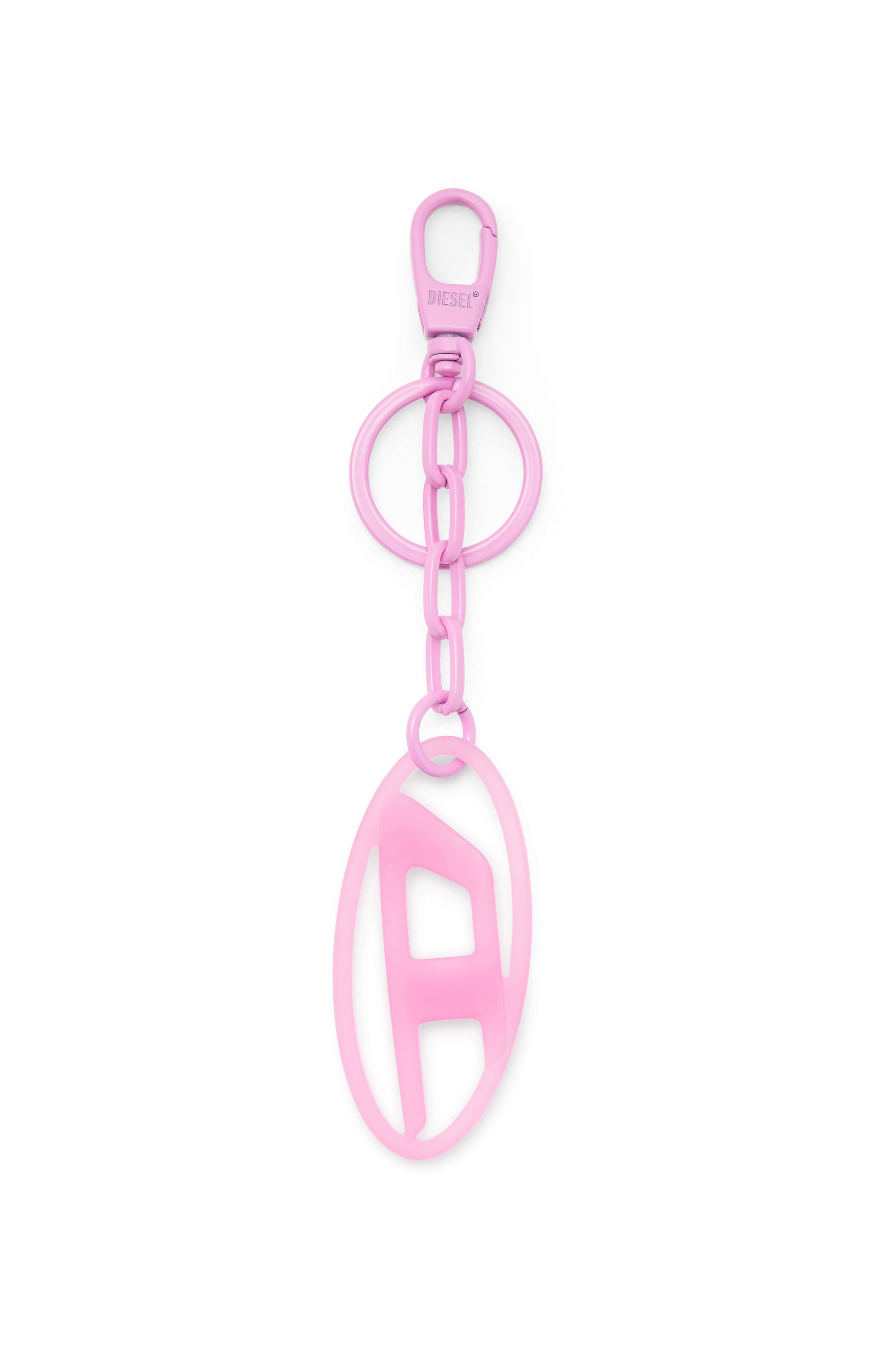 Diesel - OVAL D CHARM, Unisex Ovaler D-Anh&auml;nger/Schl&uuml;sselring aus Metall und Harz in Rosa - 1