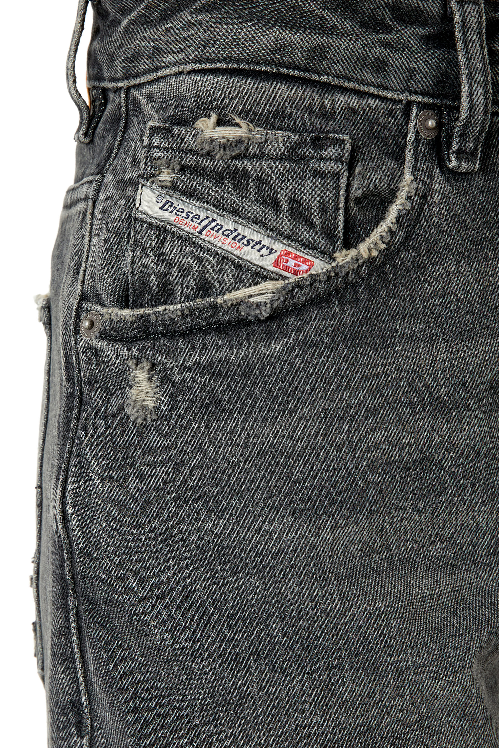 Diesel - Straight Jeans 1999 D-Reggy 007K8, Noir/Gris foncé - Image 5