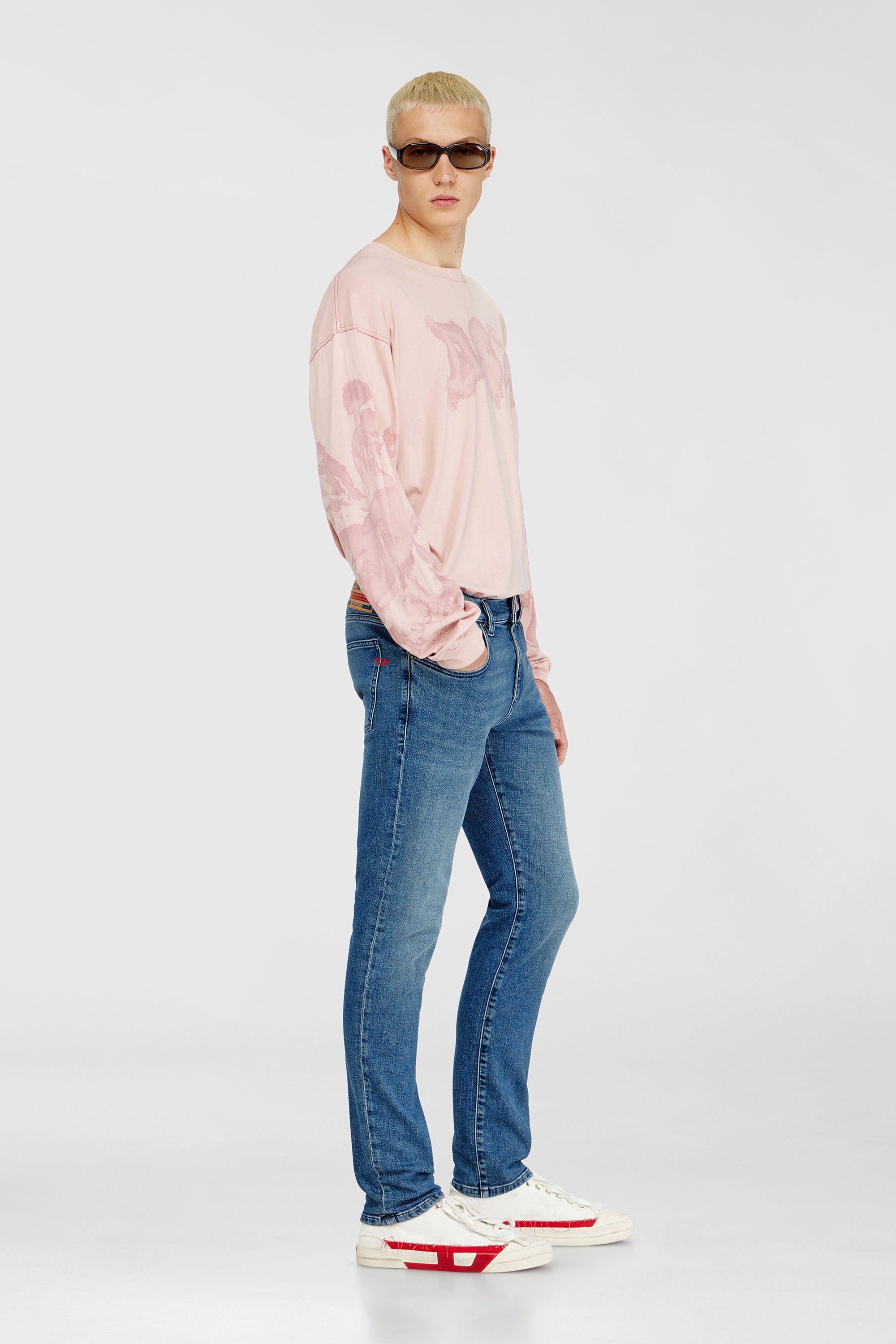 Diesel - Slim Jeans 2019 D-Strukt 0HDBK Homme, Bleu moyen - Image 1
