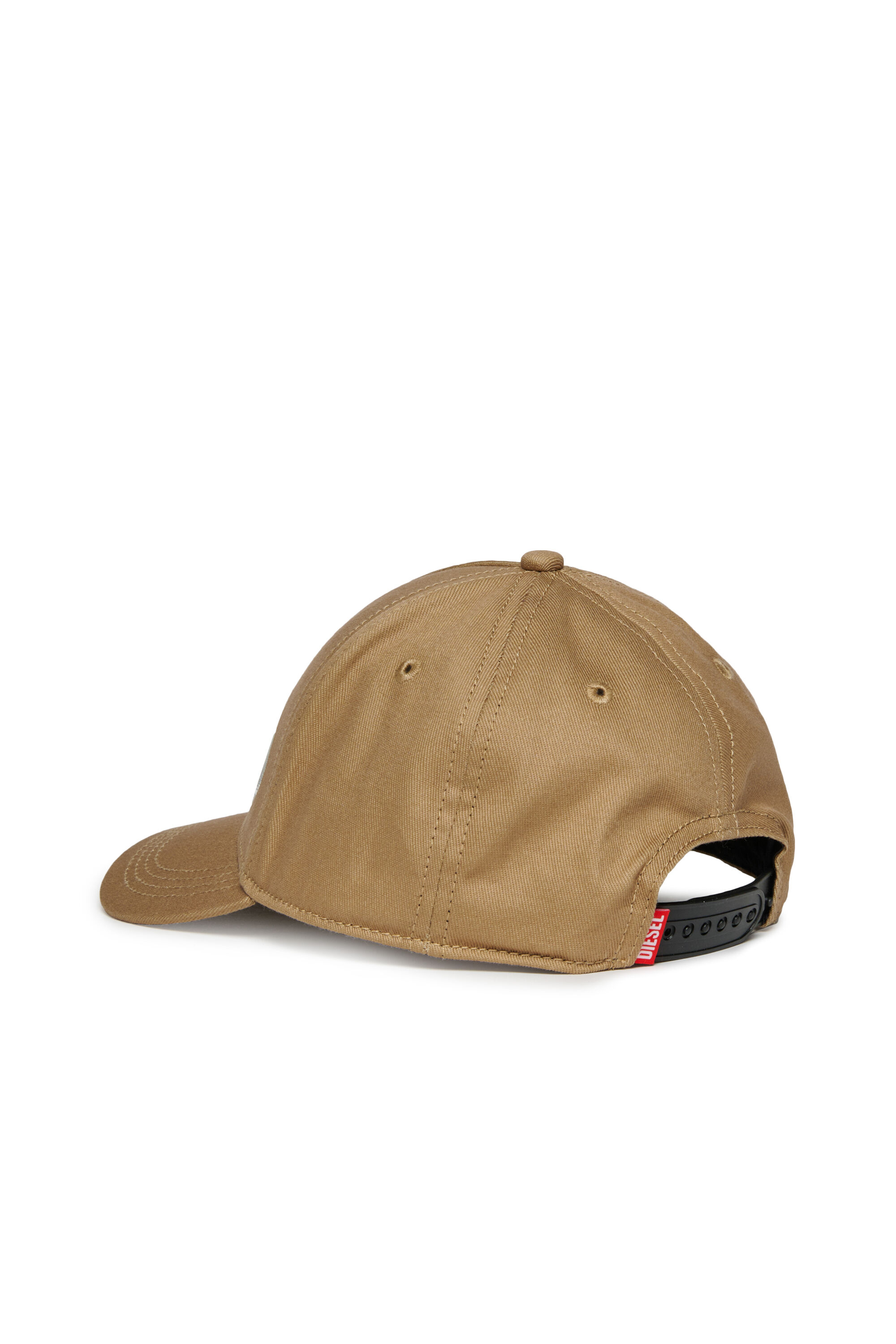 Diesel - FRENDIL, Berretto da baseball con ricamo Oval D Uomo in Marrone - 2