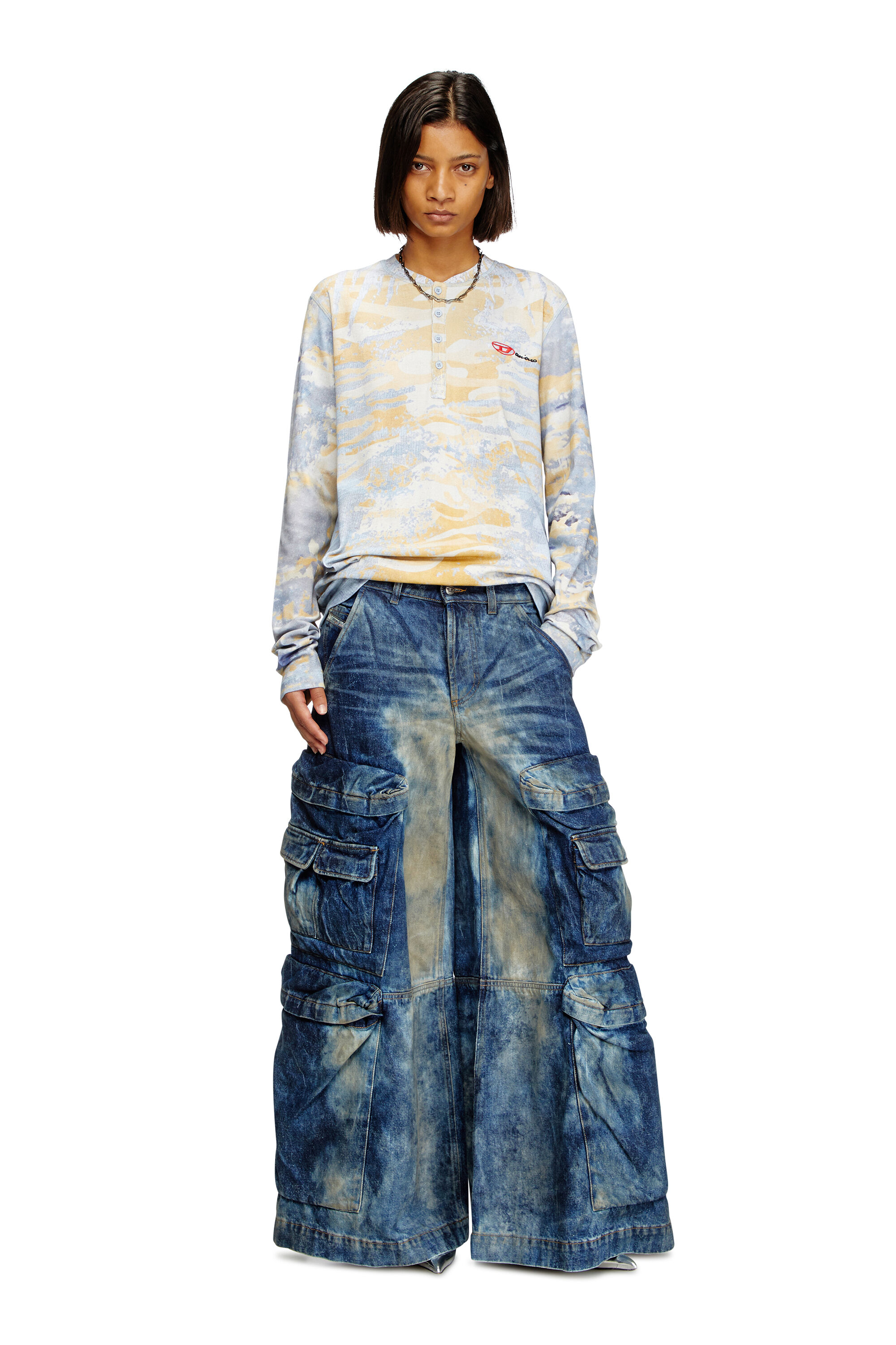 Diesel - Relaxed Jeans D-Giappo 0DBCW Mixte, Bleu Foncé - Image 8