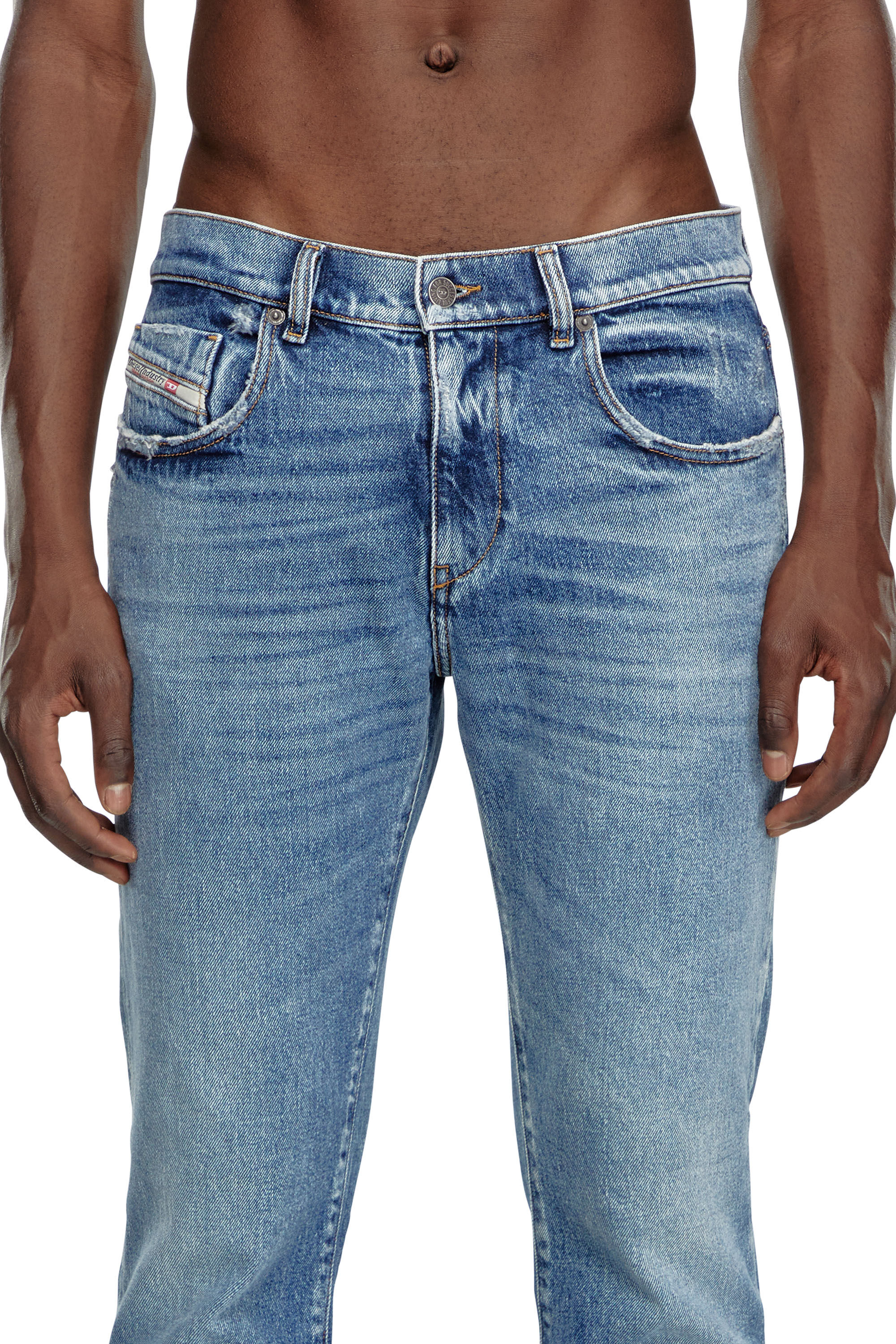 Diesel - Homme Slim Jeans 2019 D-Strukt 09F16, Bleu moyen - Image 5