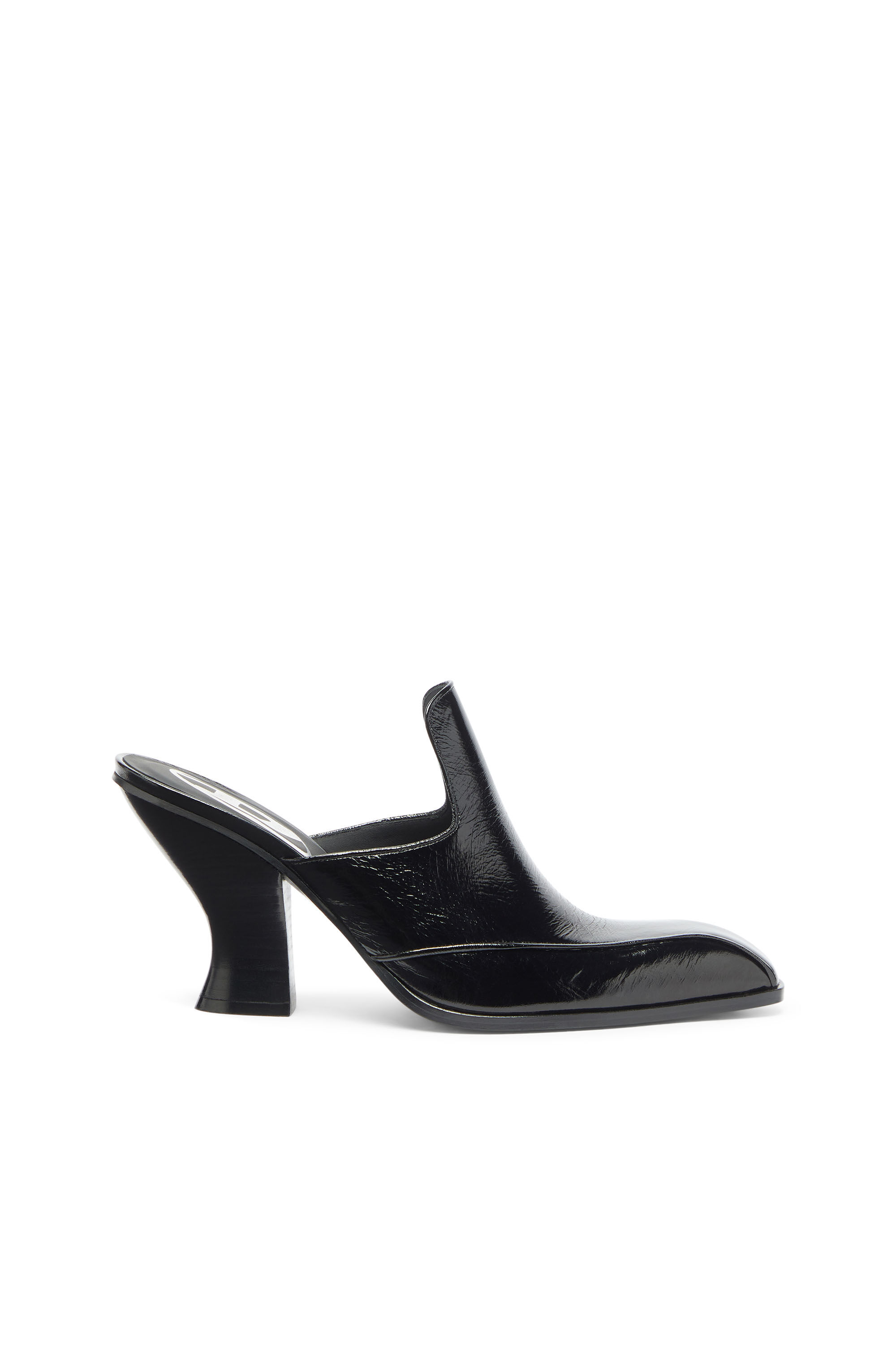 Diesel - D-LUFFY-75-MULE, D-Luffy - Mules stile western in pelle verniciata Donna in Nero - 1